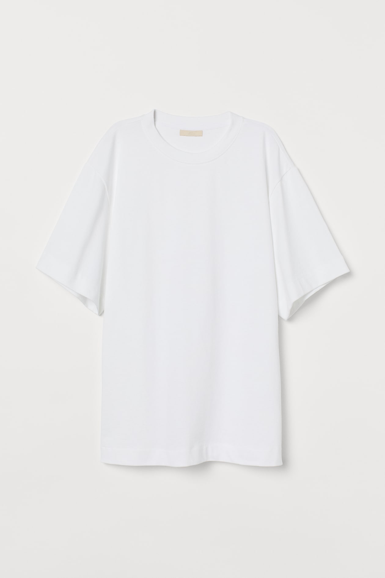 Oversized T-shirt - Round neck - Short sleeve - White - Ladies | H&M GB