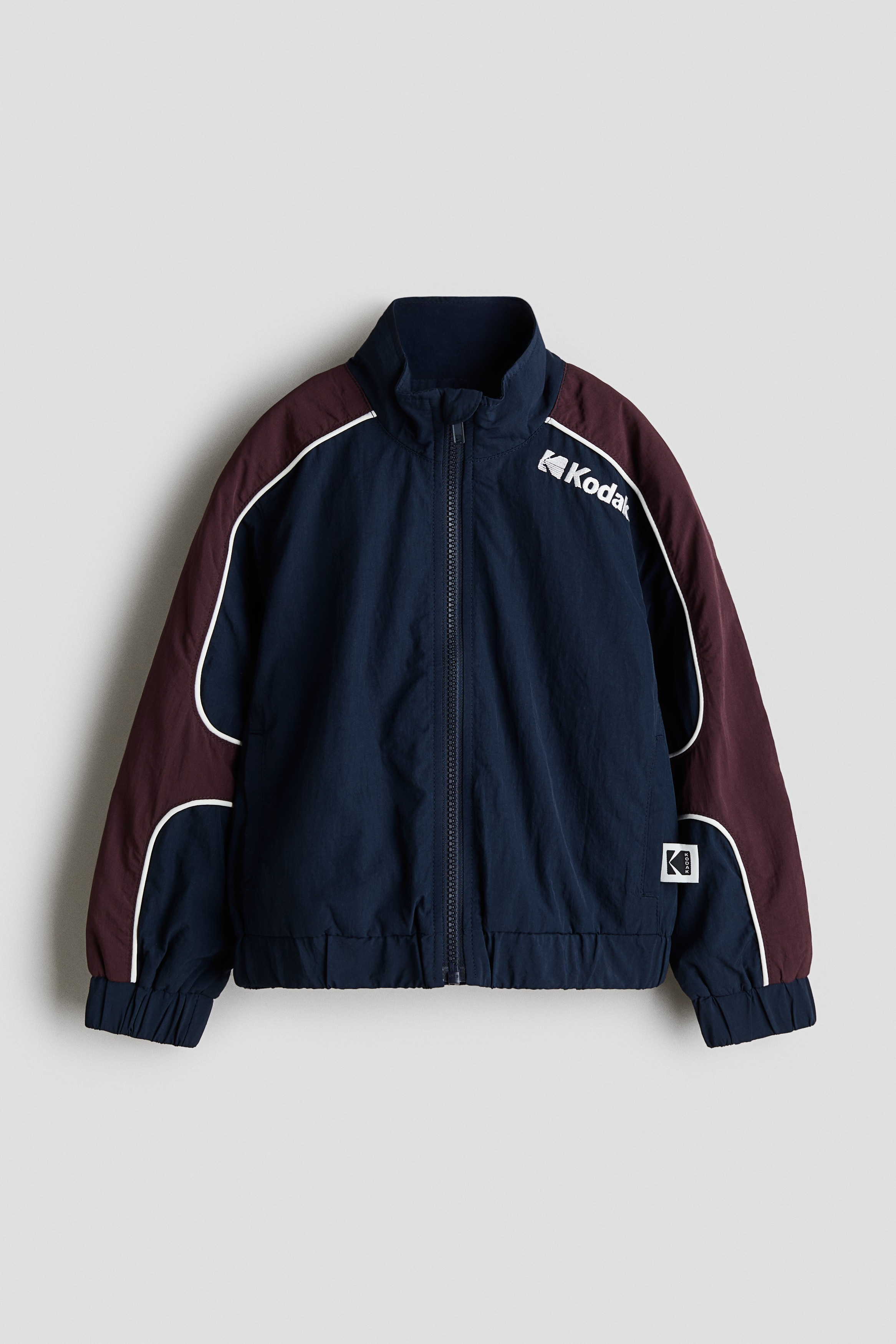 Motif-detail track jacket - Navy blue/Kodak