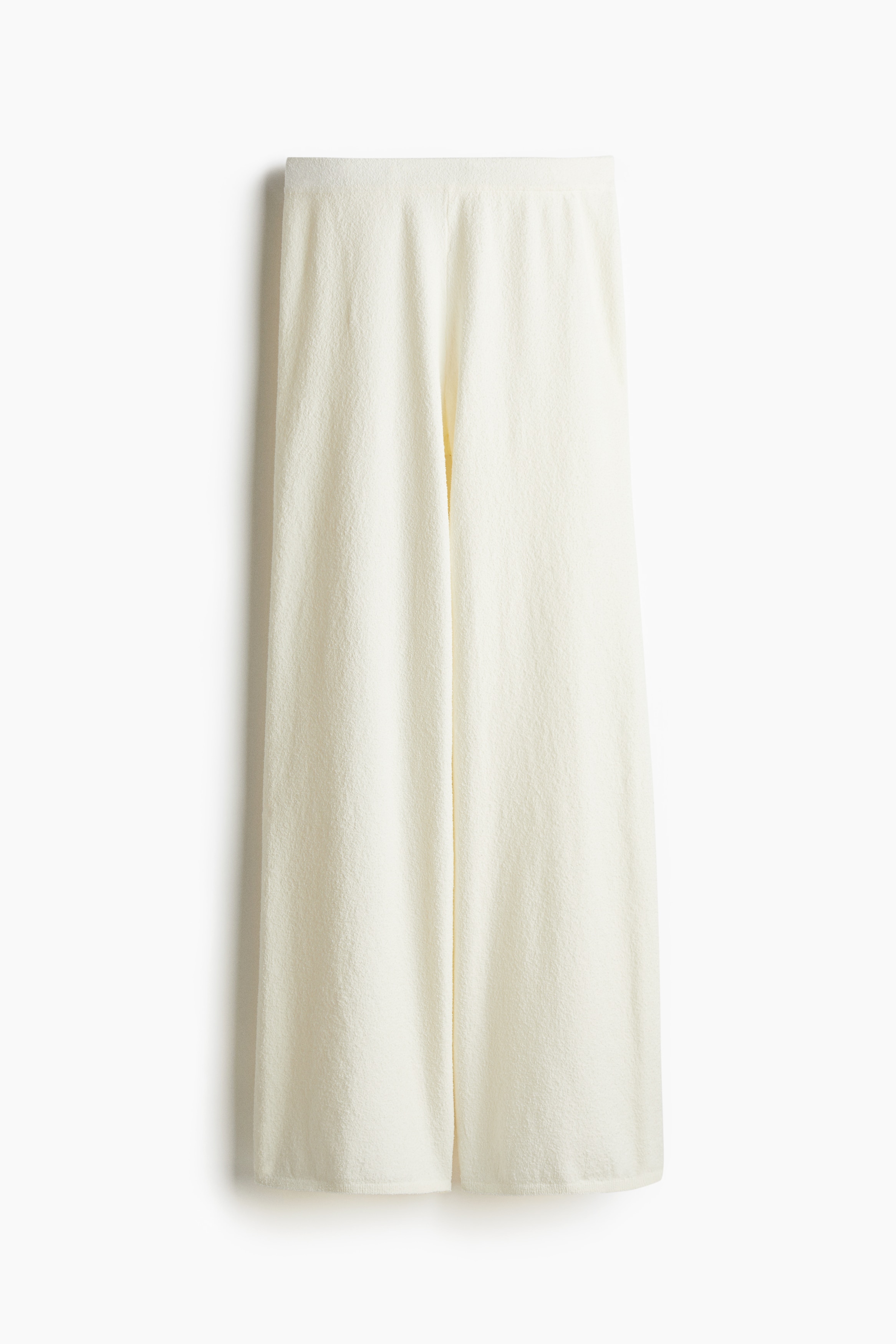 Pantalone od bukle pletiva - Krem