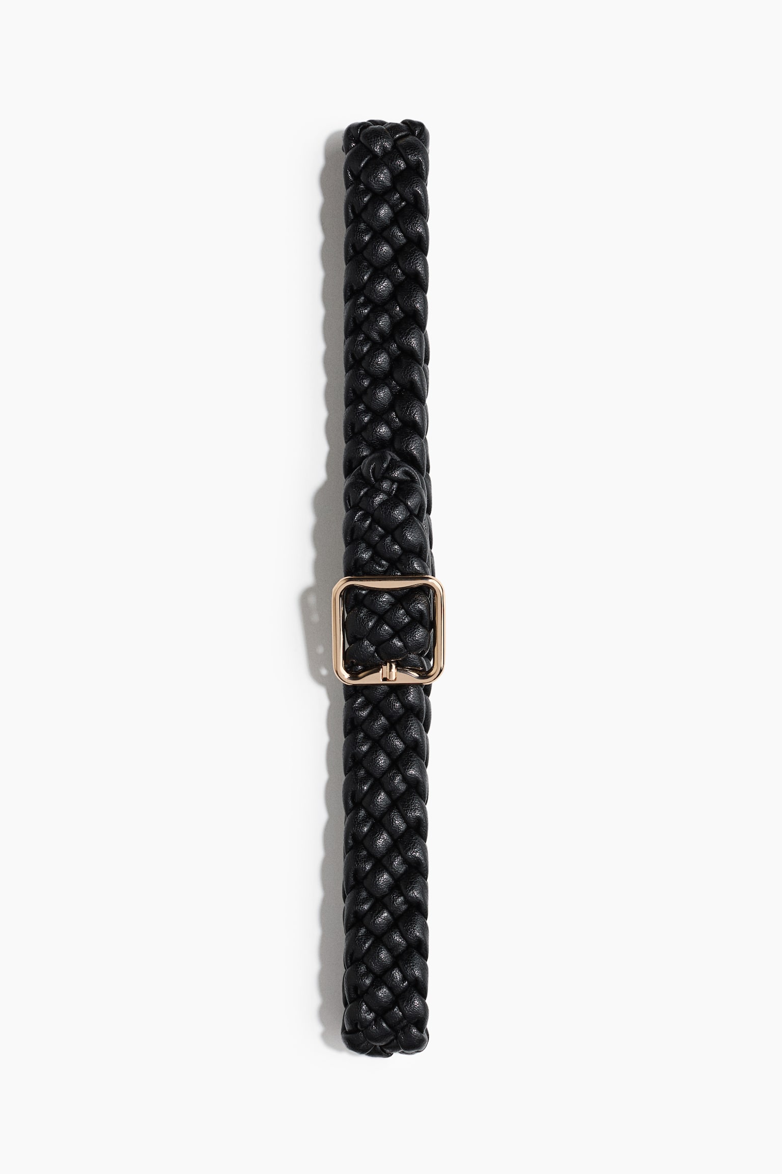 Cinturón trenzado - Negro/Beige claro