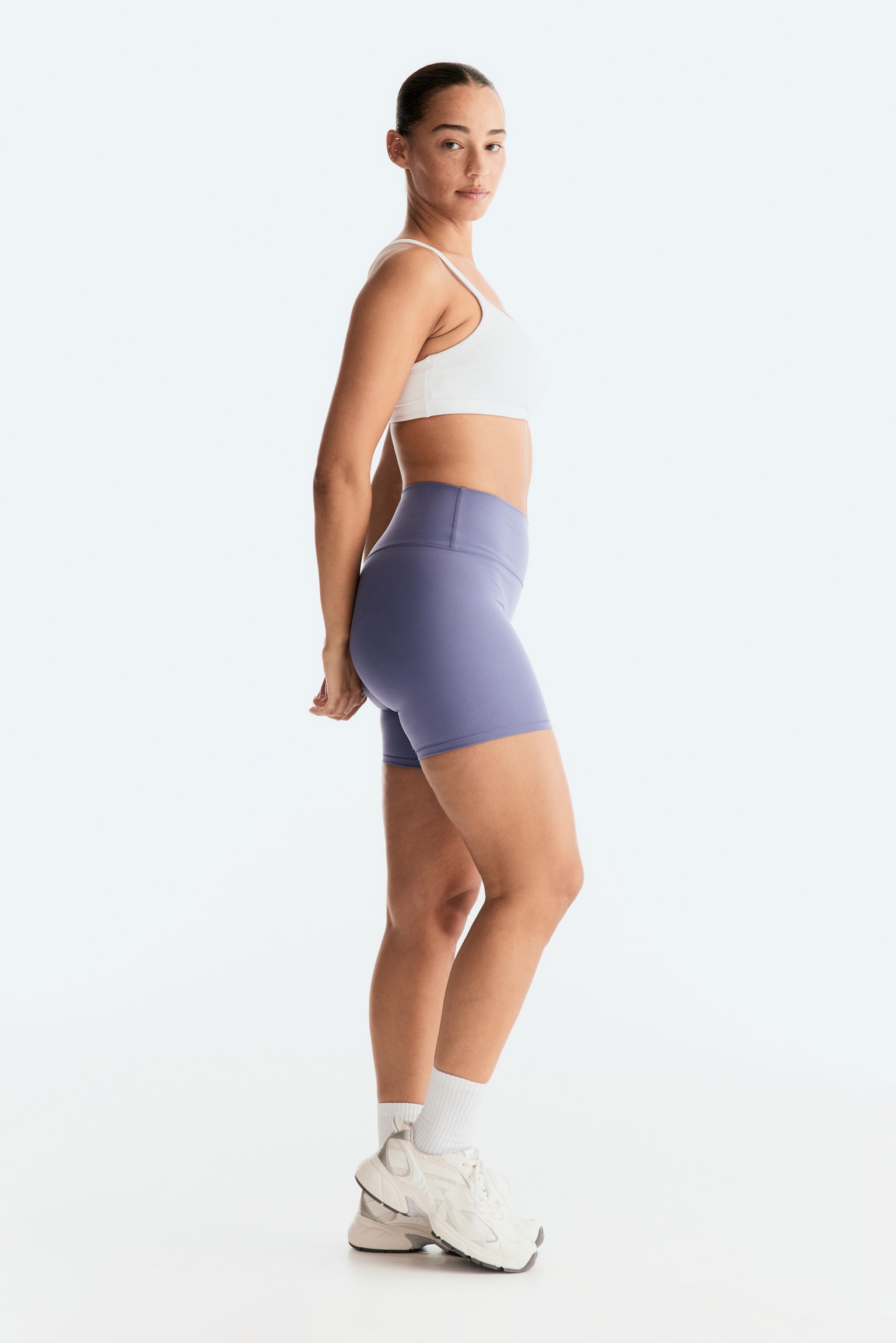 Sports cycling shorts with SoftMove™-Dusty violet - 7