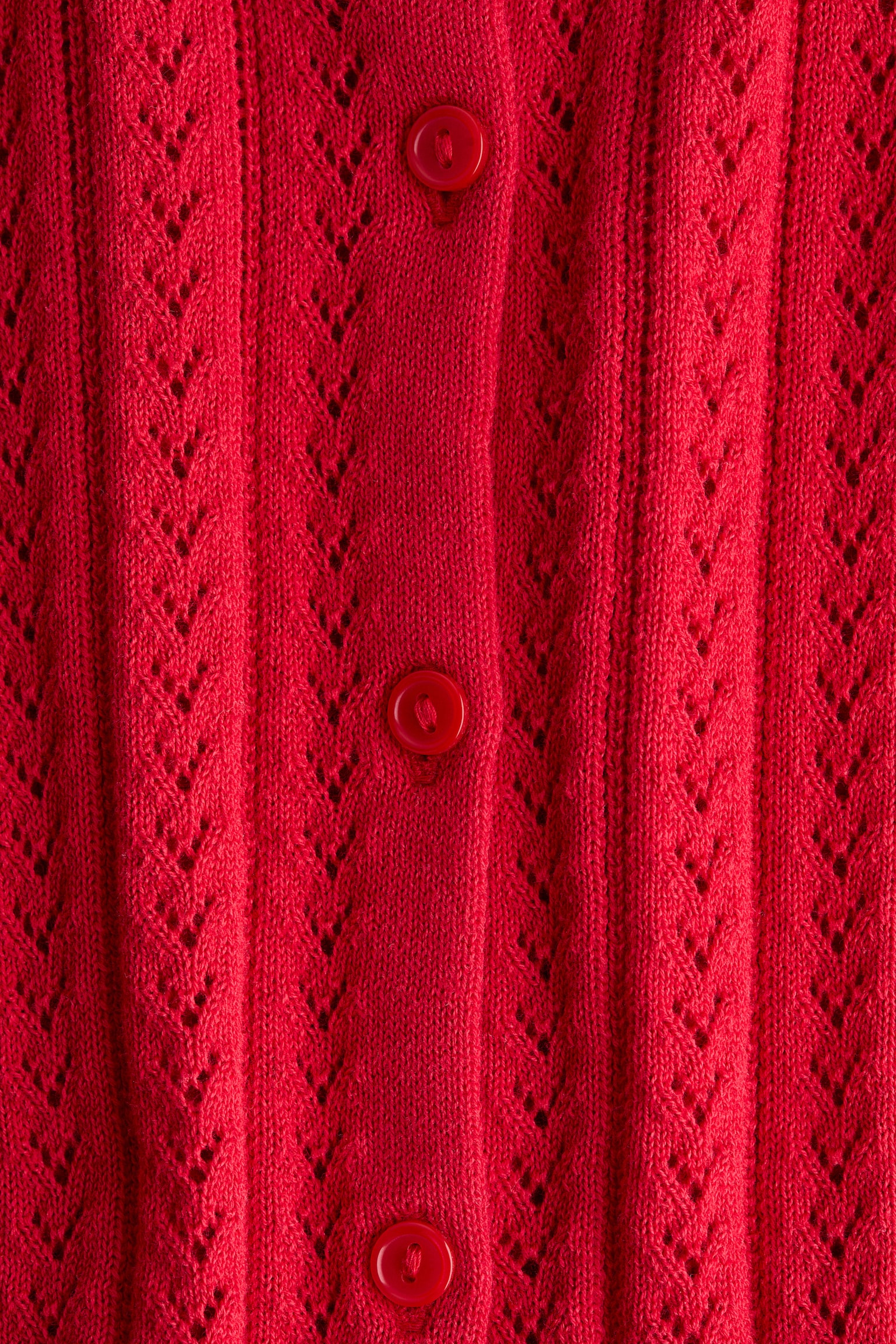 Pointelle-knit cotton cardigan - Red/Light pink/Mint green/Light blue/Light beige/Yellow - 2