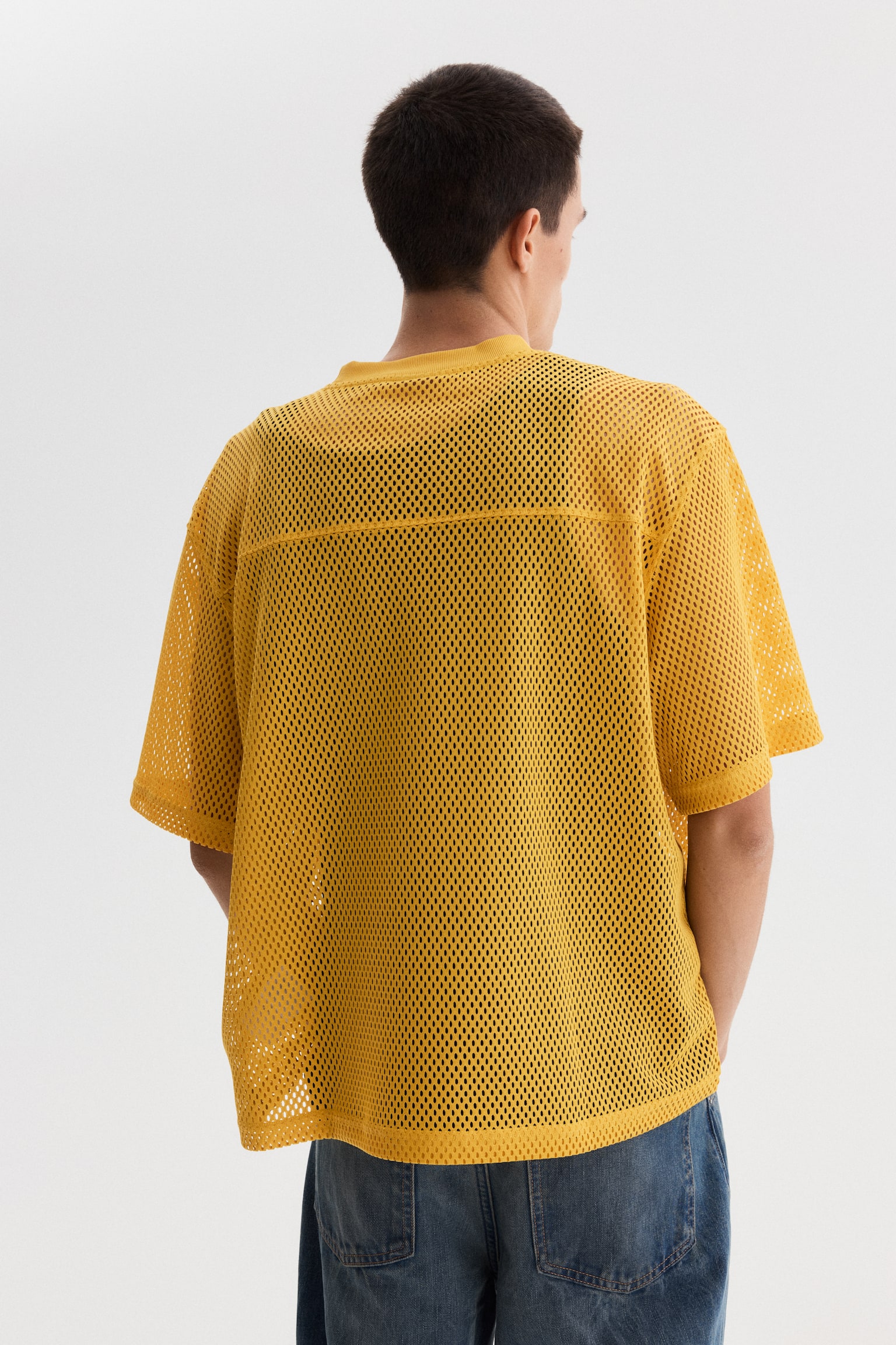Oversized Fit Printed mesh t-shirt - Yellow/Los Angeles/Dark teal/22/Black/West Coast - 4