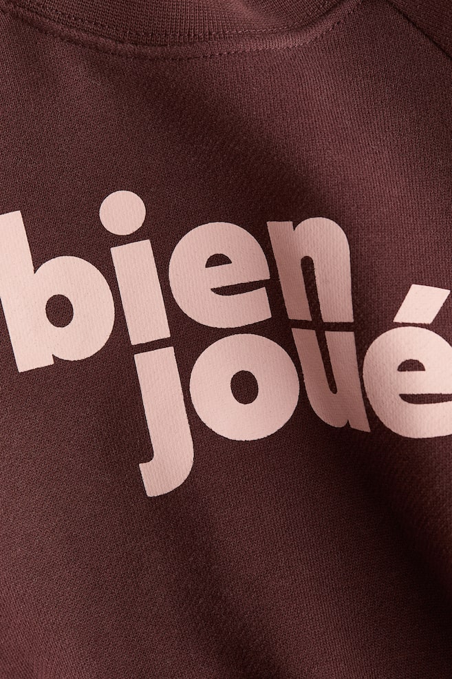 Cotton sweatshirt-Brown/Bien Joué - 4