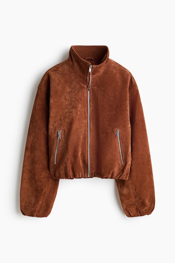 Женские куртки H&M Oversized Split Suede Jacket