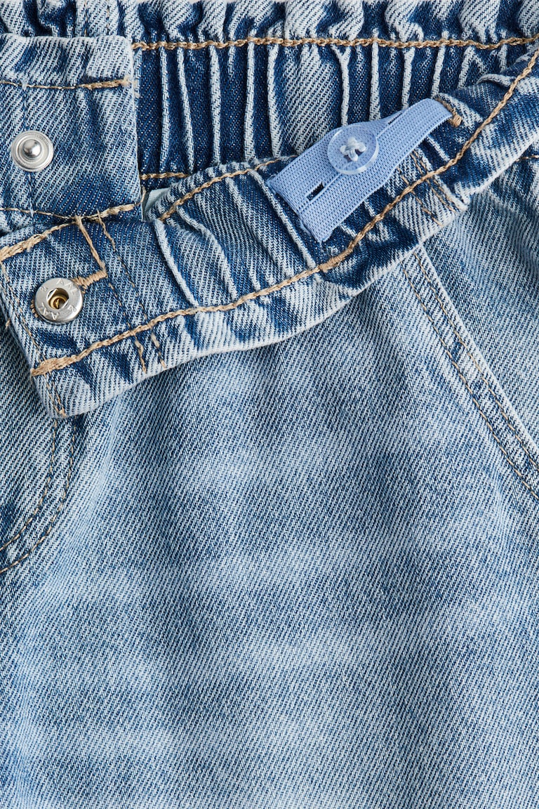 Jeans Wide Leg con vita a sacchetto Blu denim BAMBINO H&M IT