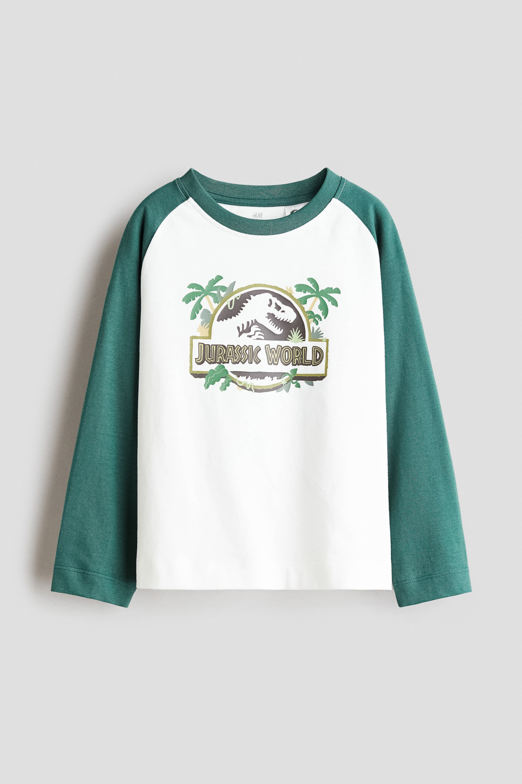 이미지 확대 보기: 프린트 롱 슬리브 티셔츠 - 그린/쥬라기 월드 - Kids | H&M KR 5