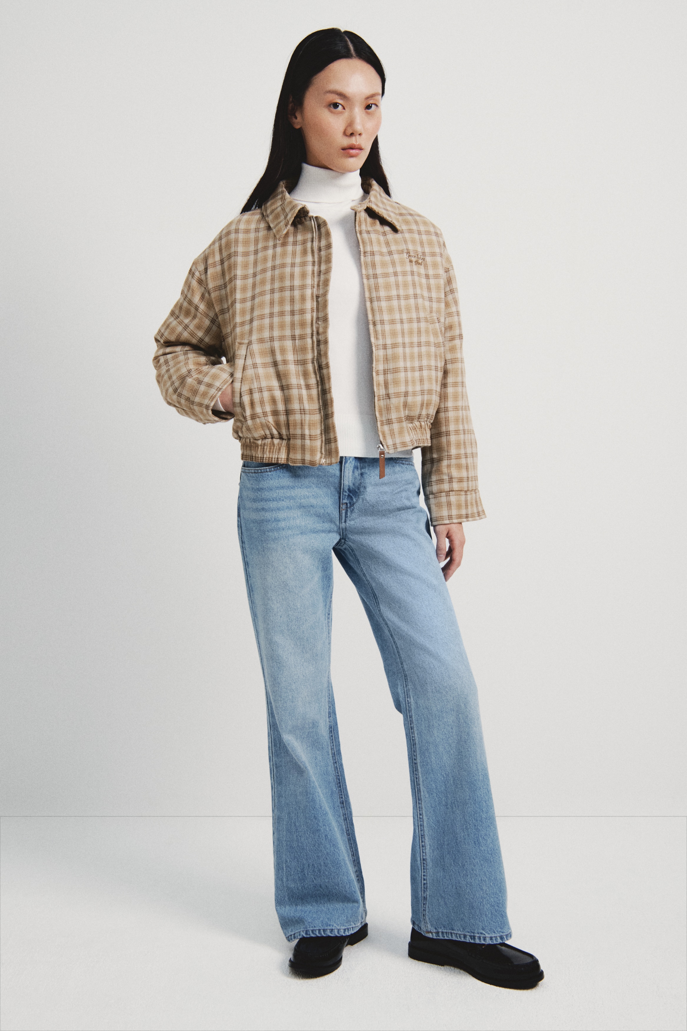 パッデッド ツイルジャケット - ライトベージュ - レディース | H&M JP