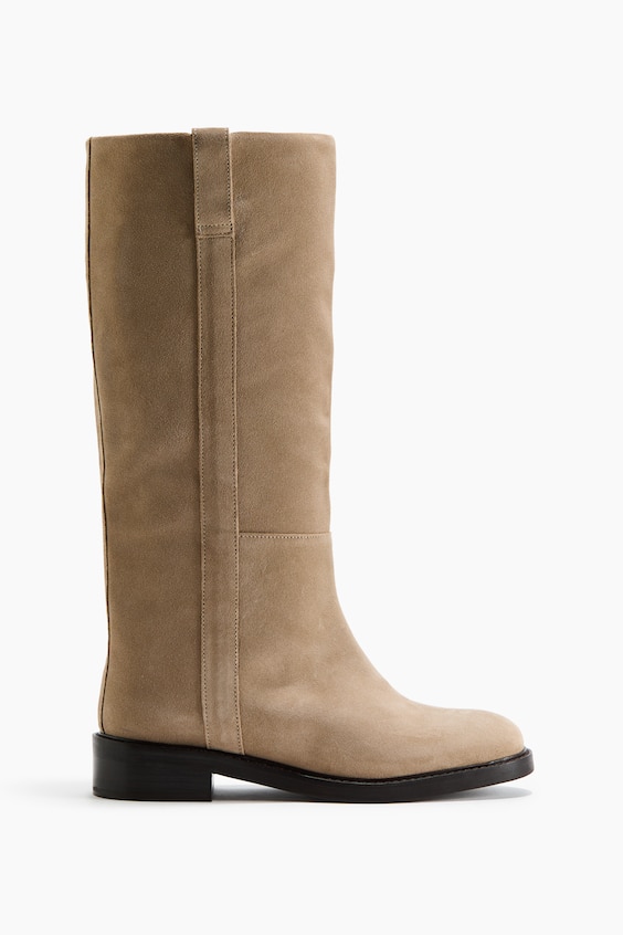 Женские ботинки H&M Knee-High Split Suede Boots