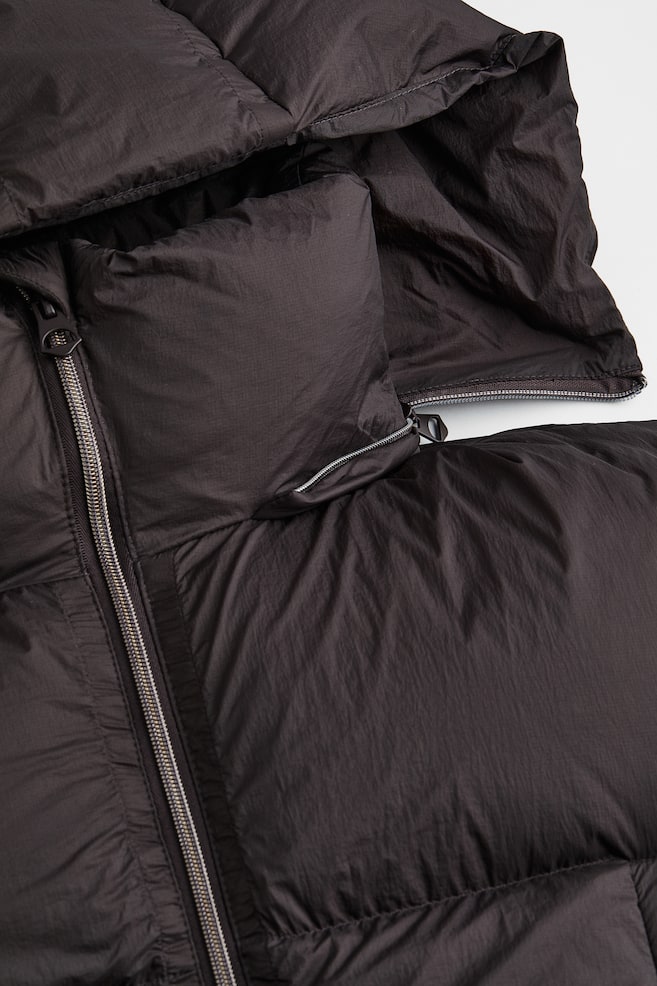 Oversized puffer jacket - Dark brown - 2