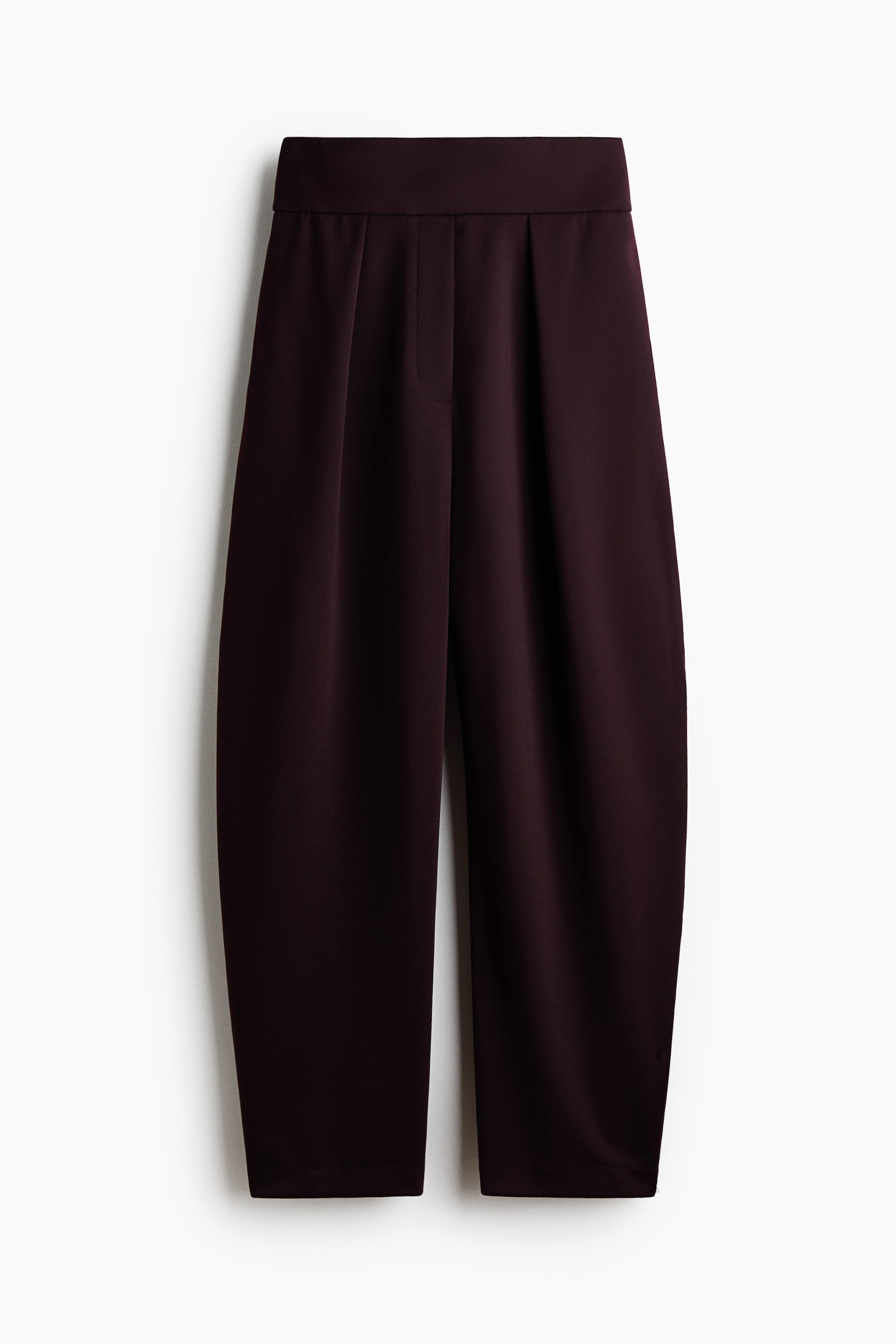Pleated Barrel-Leg Pants