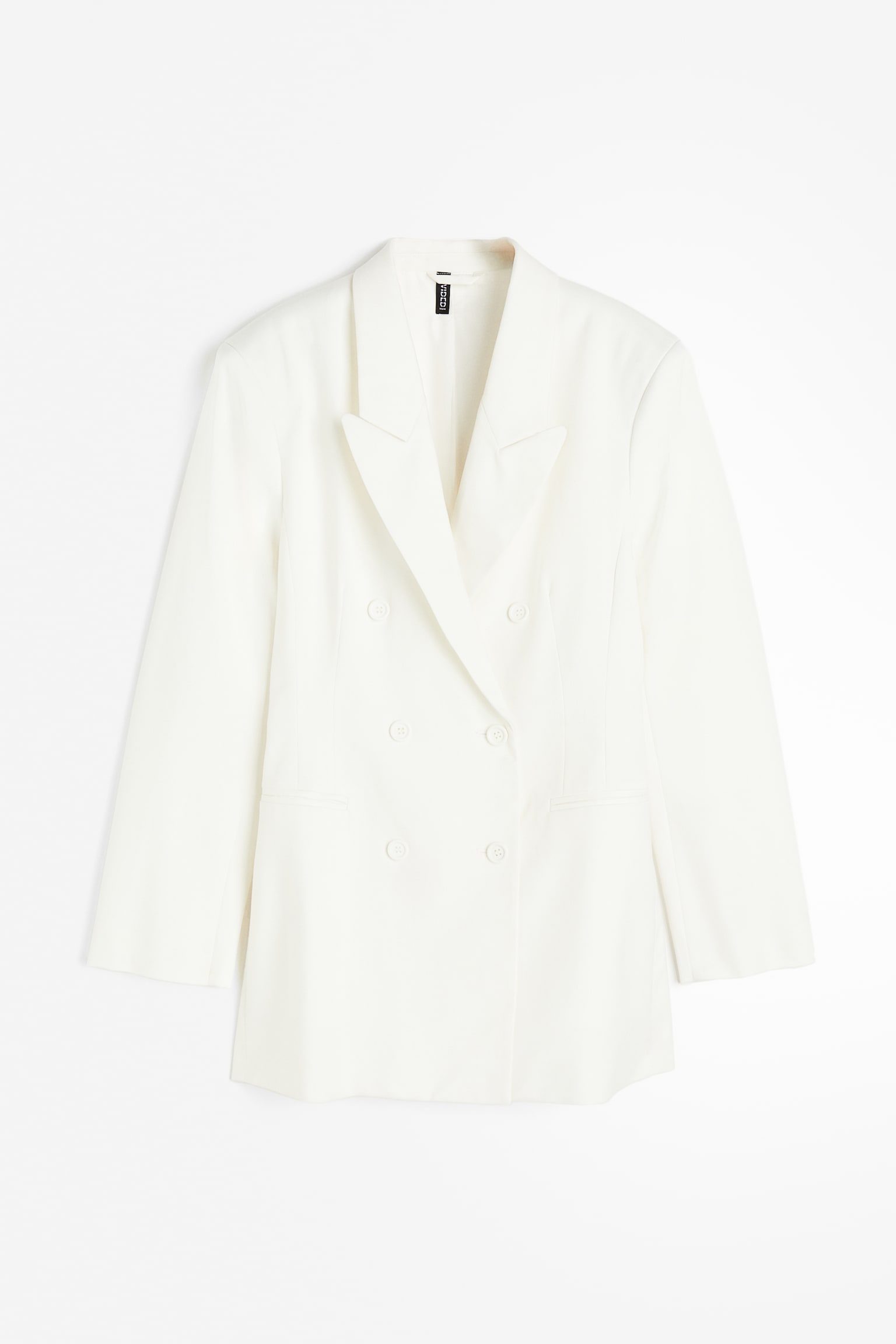 Double-breasted blazer - White/Black - 1