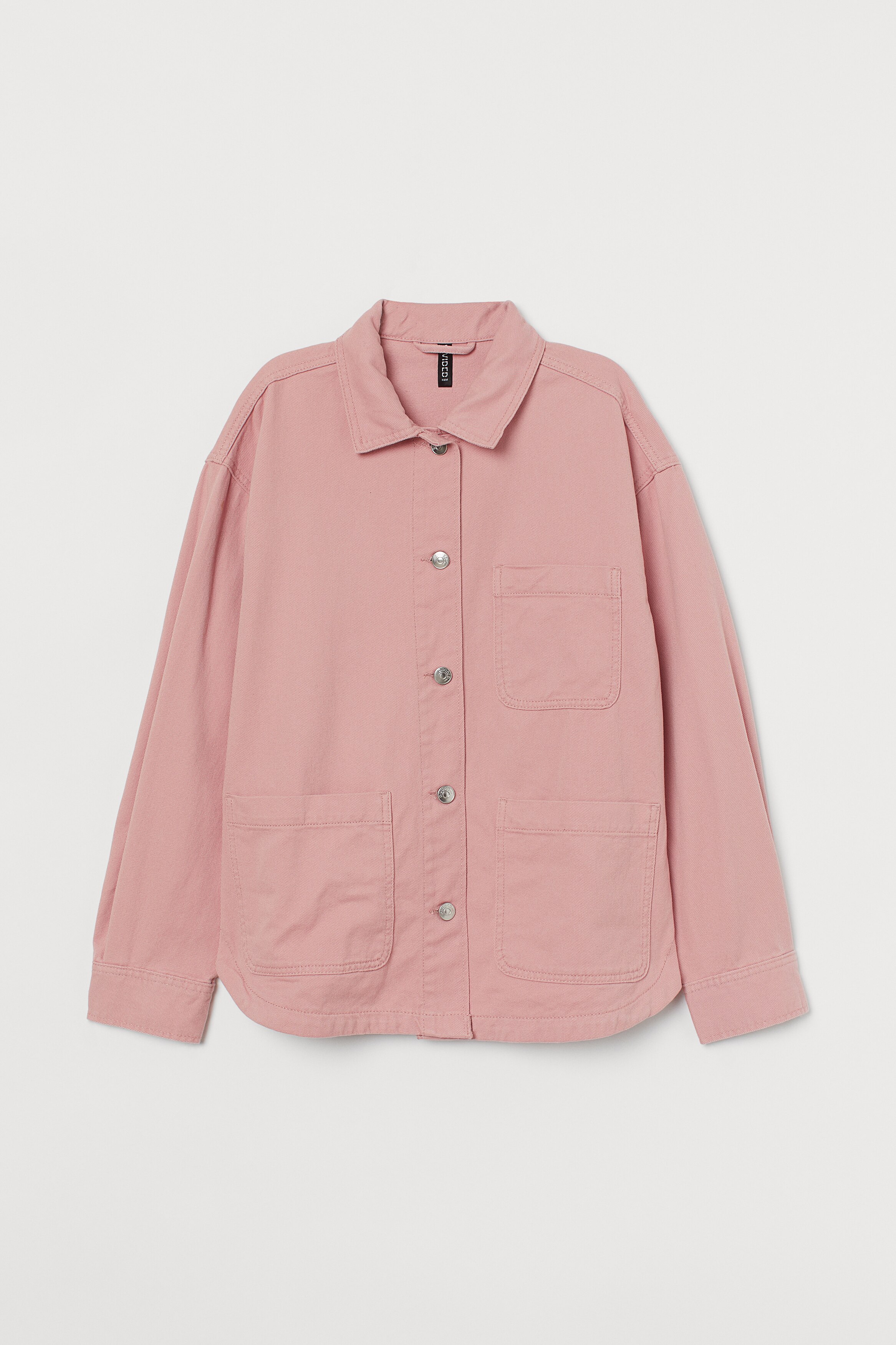 Pink denim jacket h&m best sale