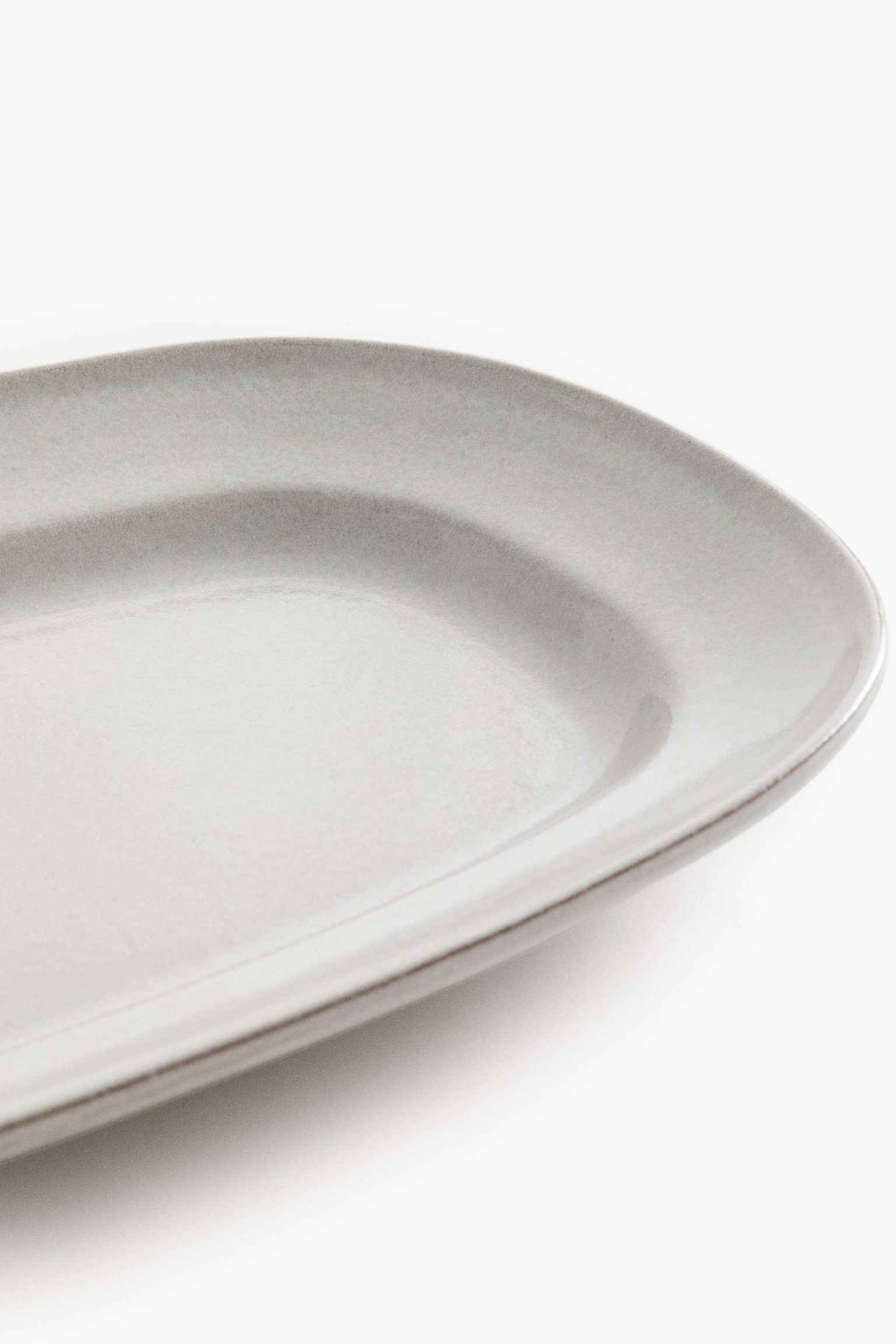 Reactive-glaze serving plate - White - 6