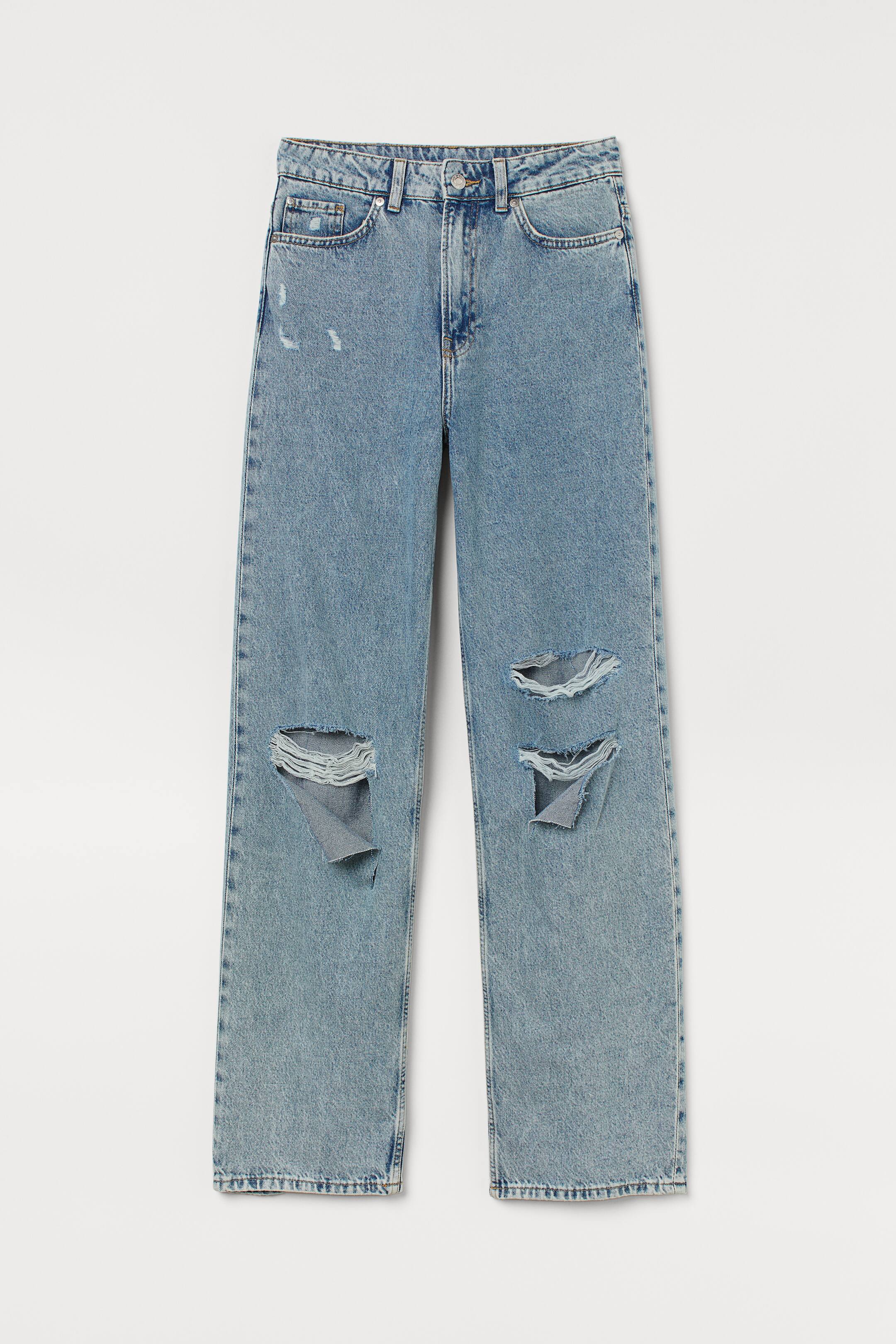 View larger image: Loose Straight High Jeans - Light blue - Ladies | H&M GB 1
