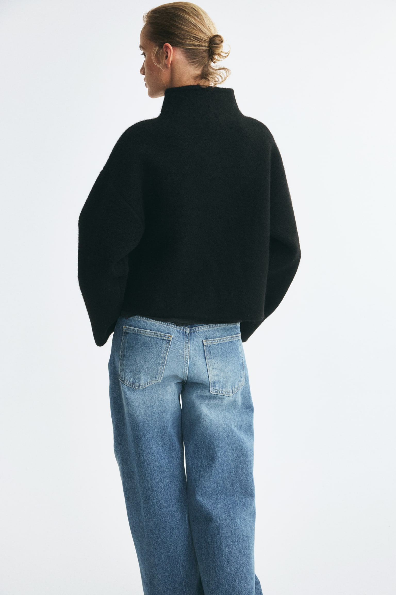 Женский кардиган H&M оверсайз с начёсом, цвет: Чёрный — фото 6