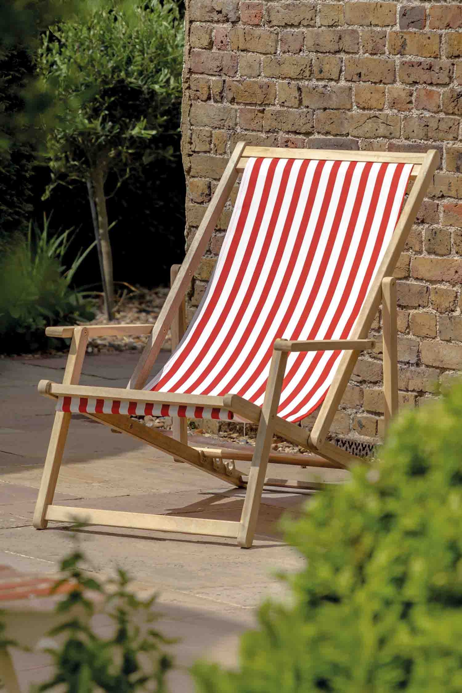 Stripe Deck Chair - Red