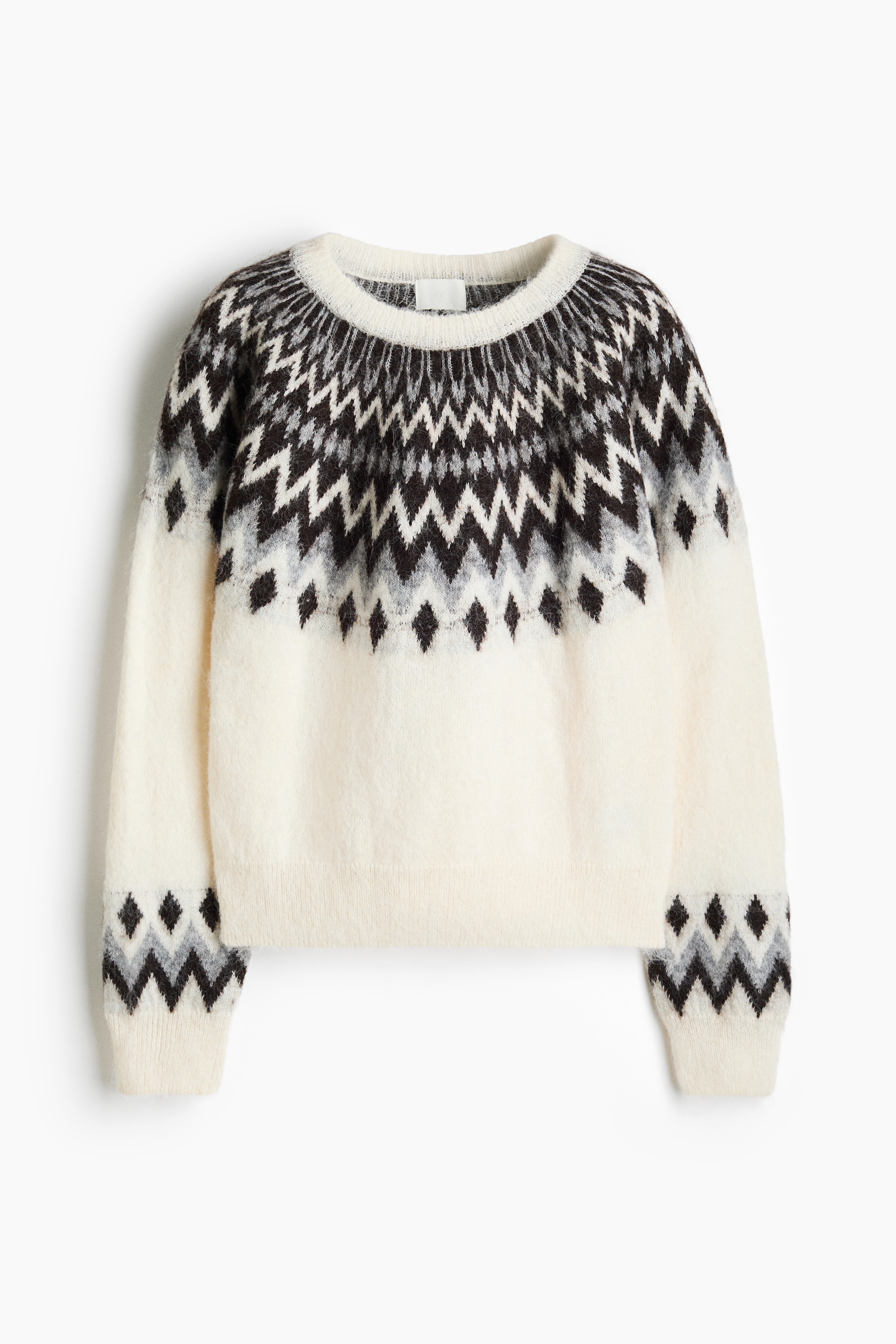 Oversized jacquard-knit jumper