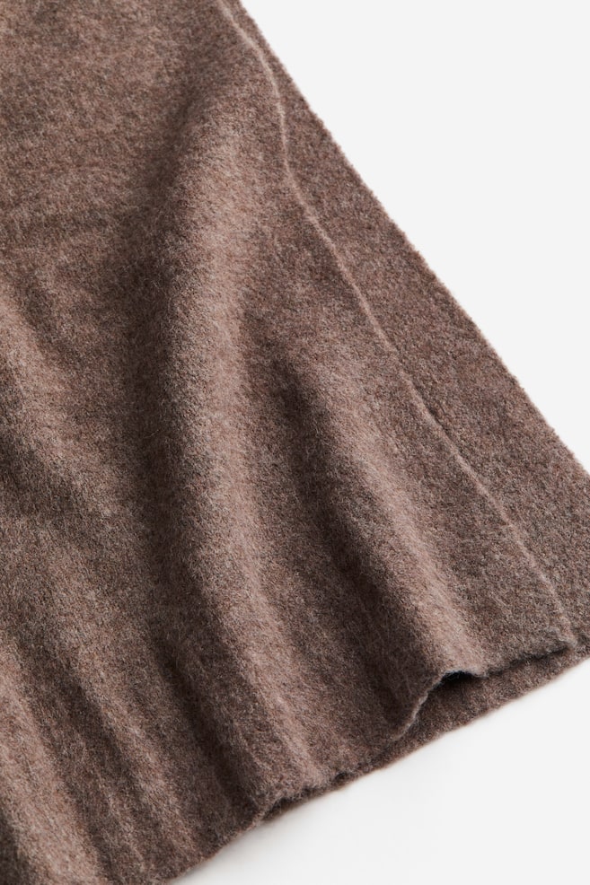 Knitted long dress - Brown marl/Beige marl - 3