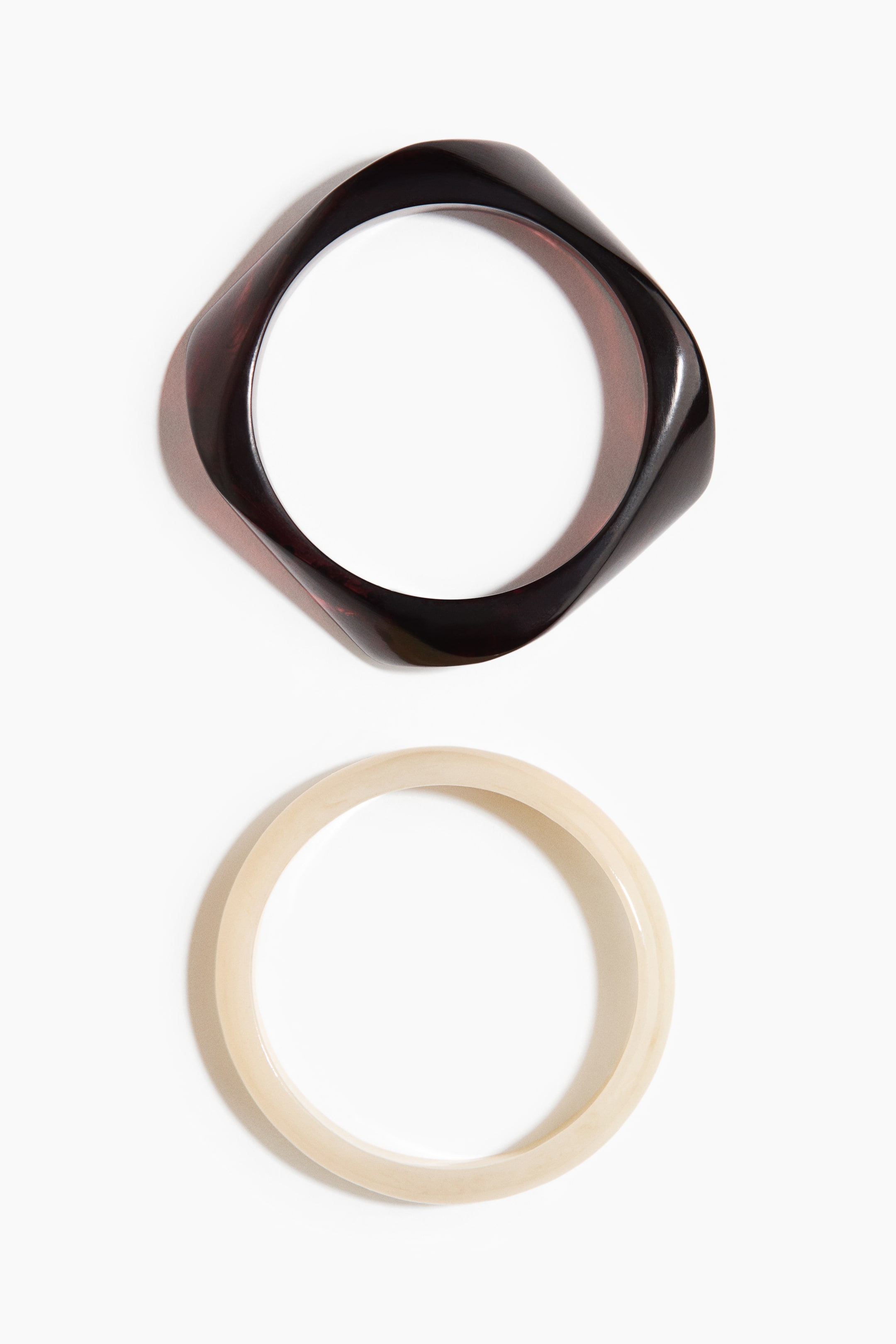 View larger image: 2-pack bangles - Light beige/Dark brown - Ladies | H&M GB 3