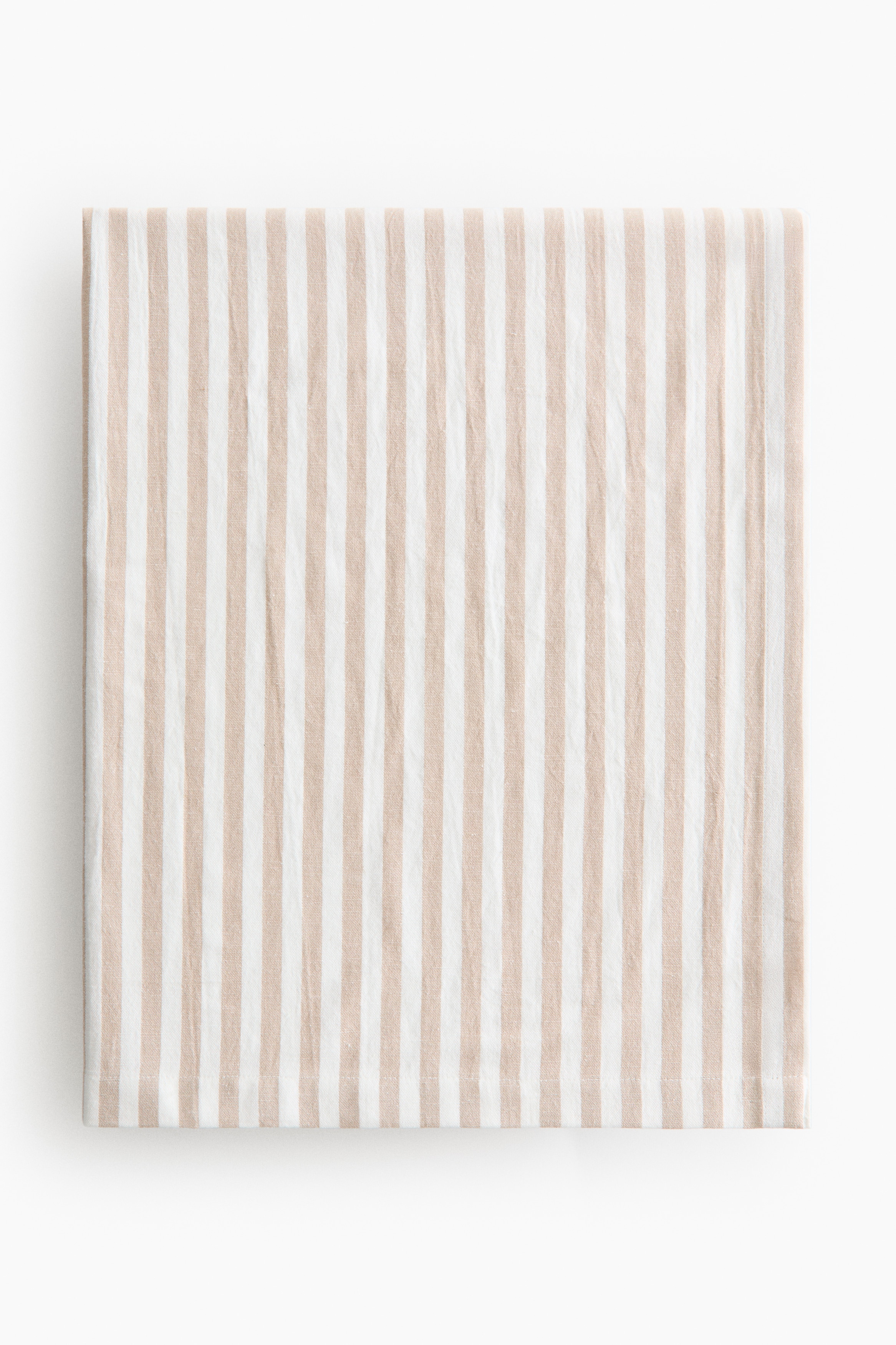 Linen-blend tablecloth - Beige/Striped/Dark brown/Striped/Orange/Striped/Dark brown/Gingham check/Beige/Gingham check/Khaki green/Gingham check/Light pink/Gingham check/Orange/Gingham check