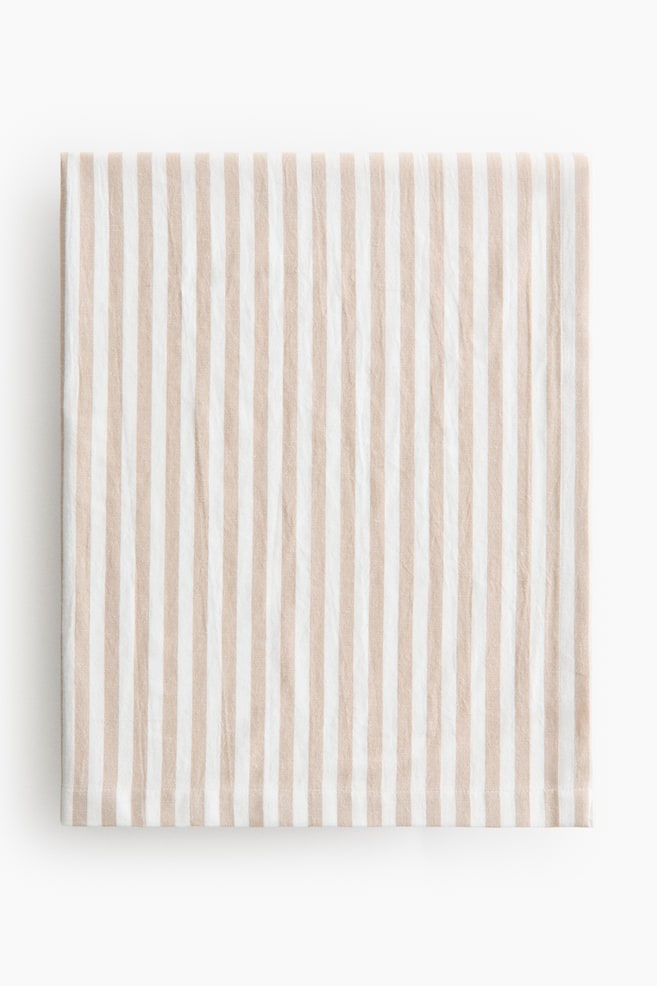 Linen-Blend Tablecloth - Beige/striped/Beige/gingham/Orange/gingham/Dark brown/gingham - 1