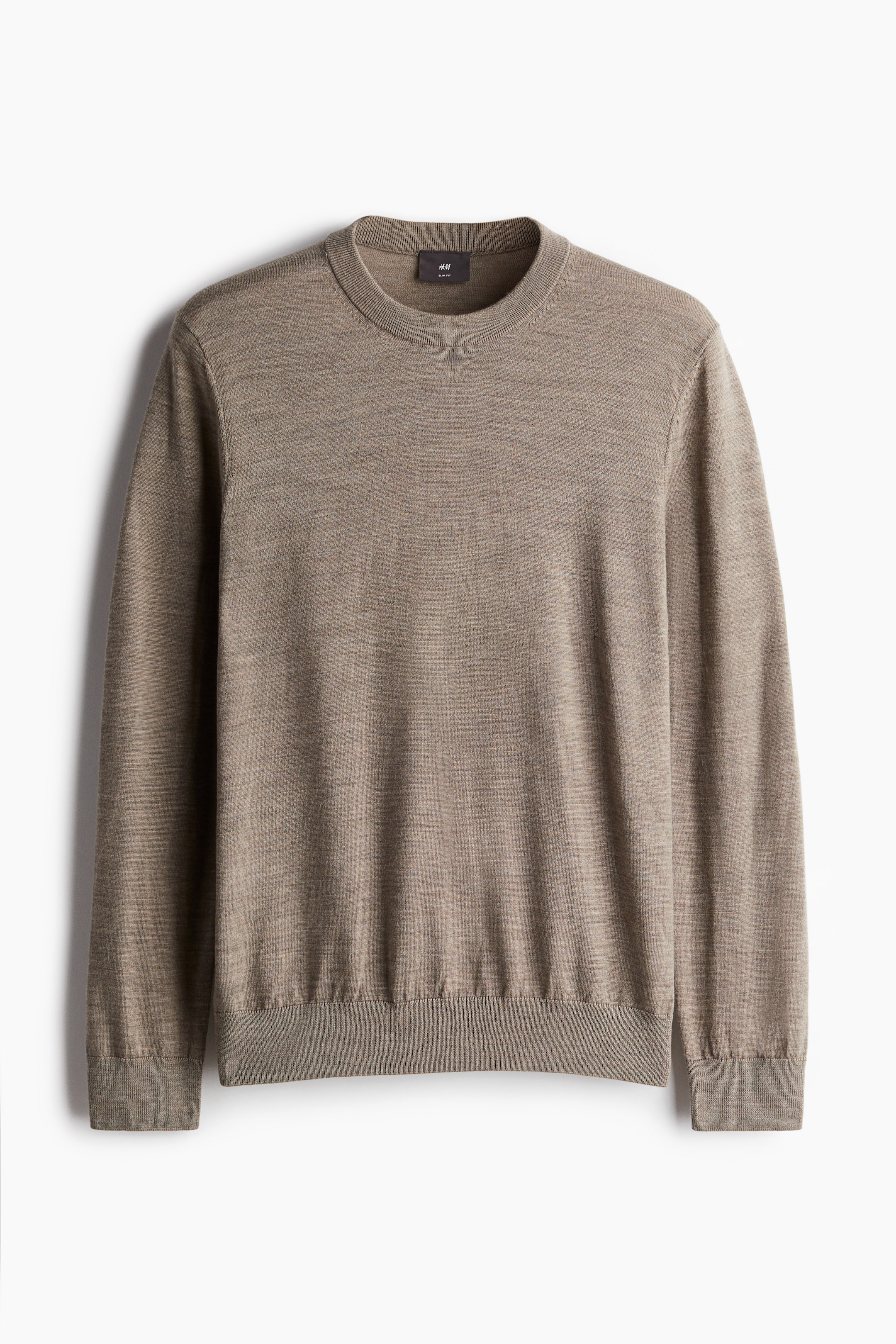 Slim Fit Wool Sweater - Taupe - Men | H&M US