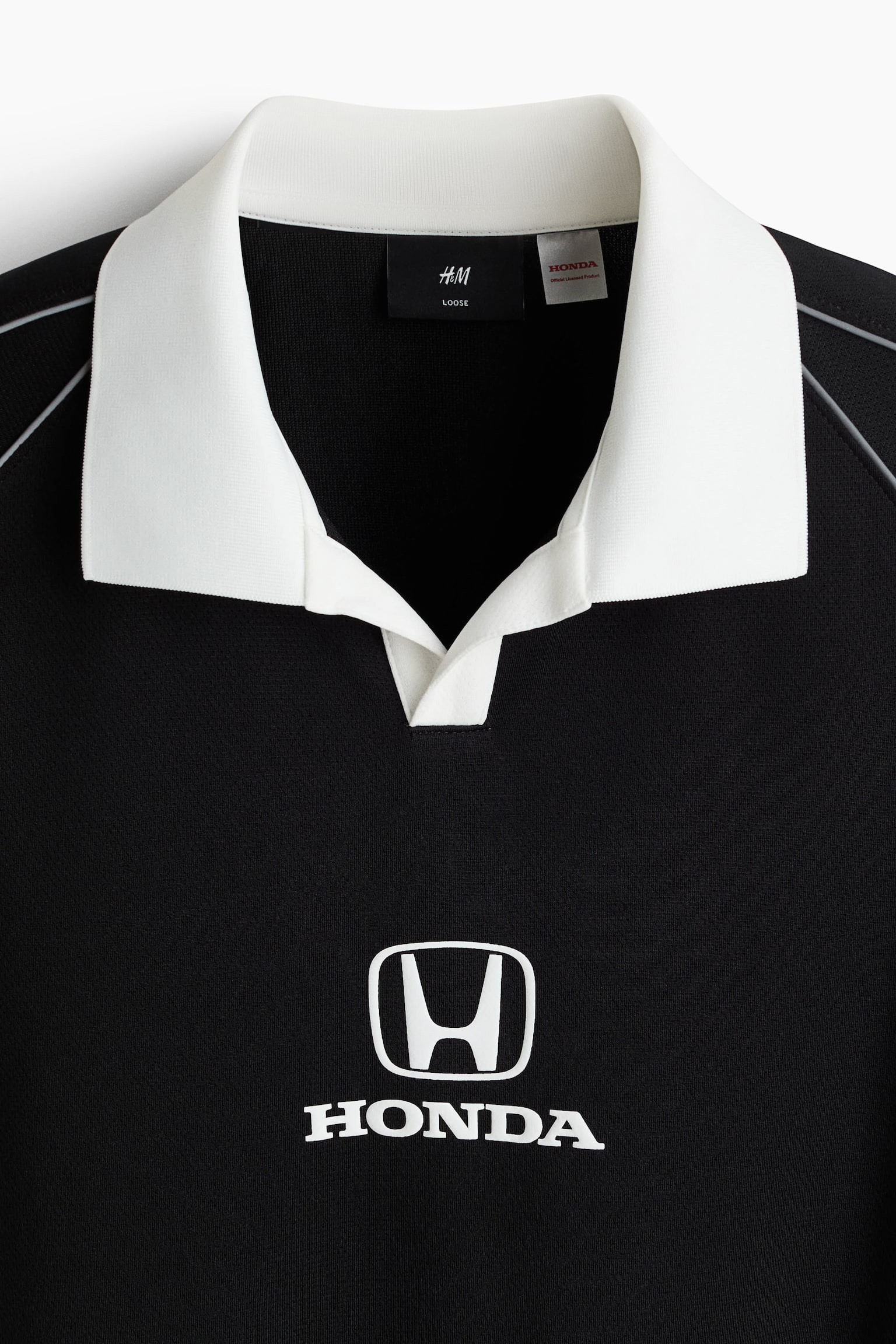 Oversized Fit Printed football shirt - Black/Honda - 4