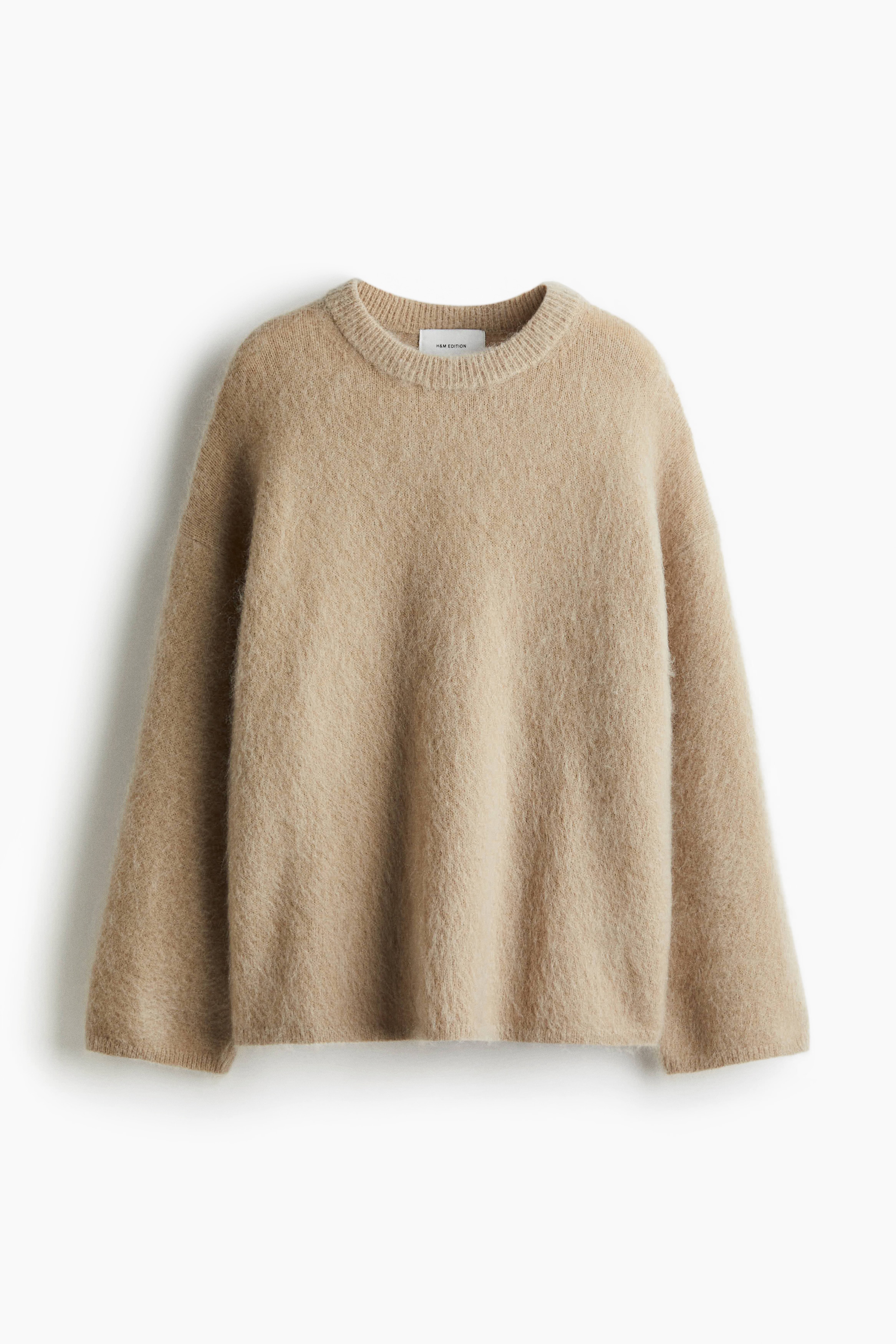 Oversized tröja i mohairmix - Beige/Ljusbeige/Mörkgrå/Grön/Bränd orange/Svart/Brun/Mörkbeige/Röd/Klarorange/Senapsgul/Ljusgrå/Vit/Marinblå/Dimbrun