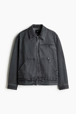 ルーズフィット デニムジャケット - デニムブラック - Men | H&M JP