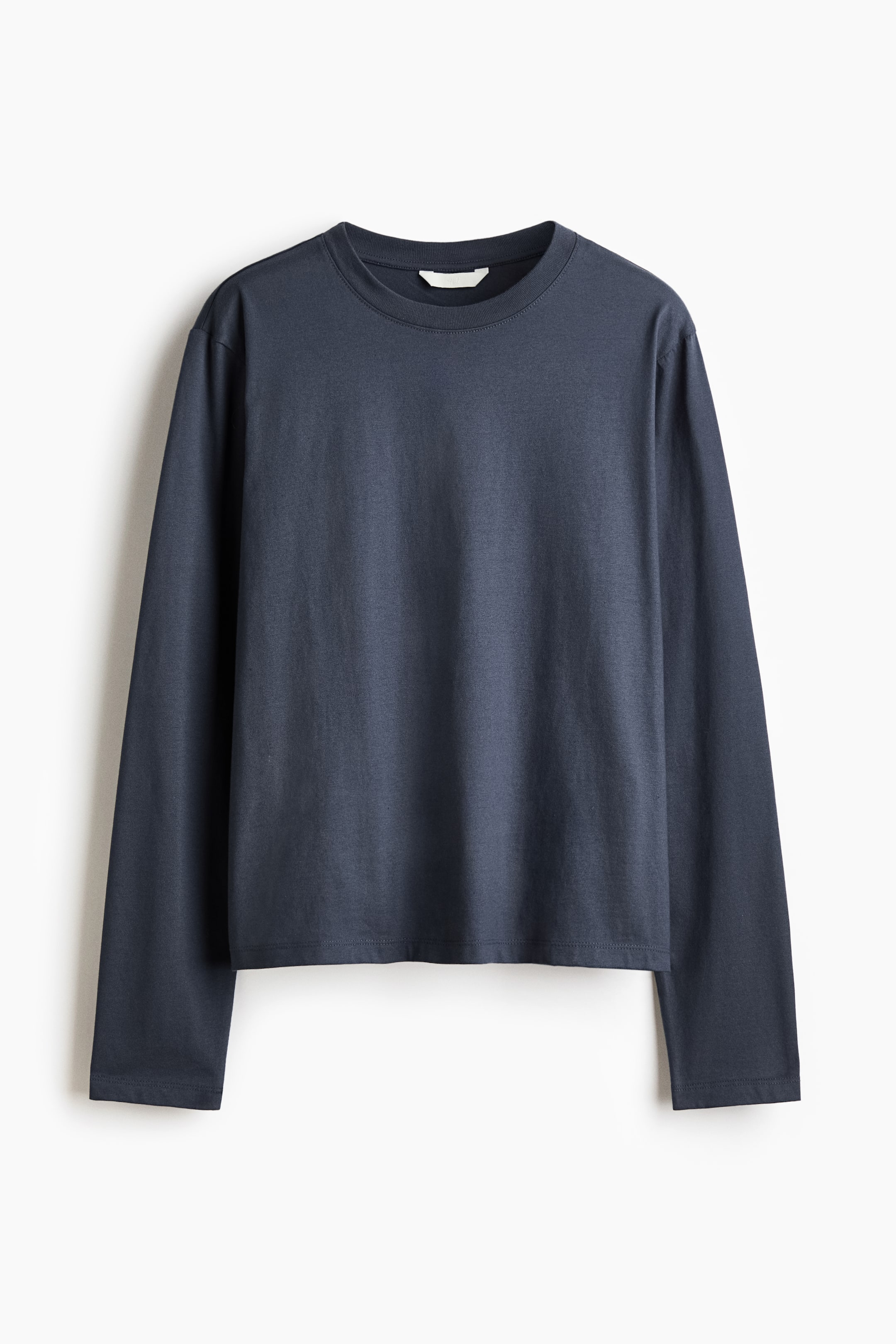 View larger image: Long-sleeved cotton top - Navy blue - Ladies | H&M IN 6
