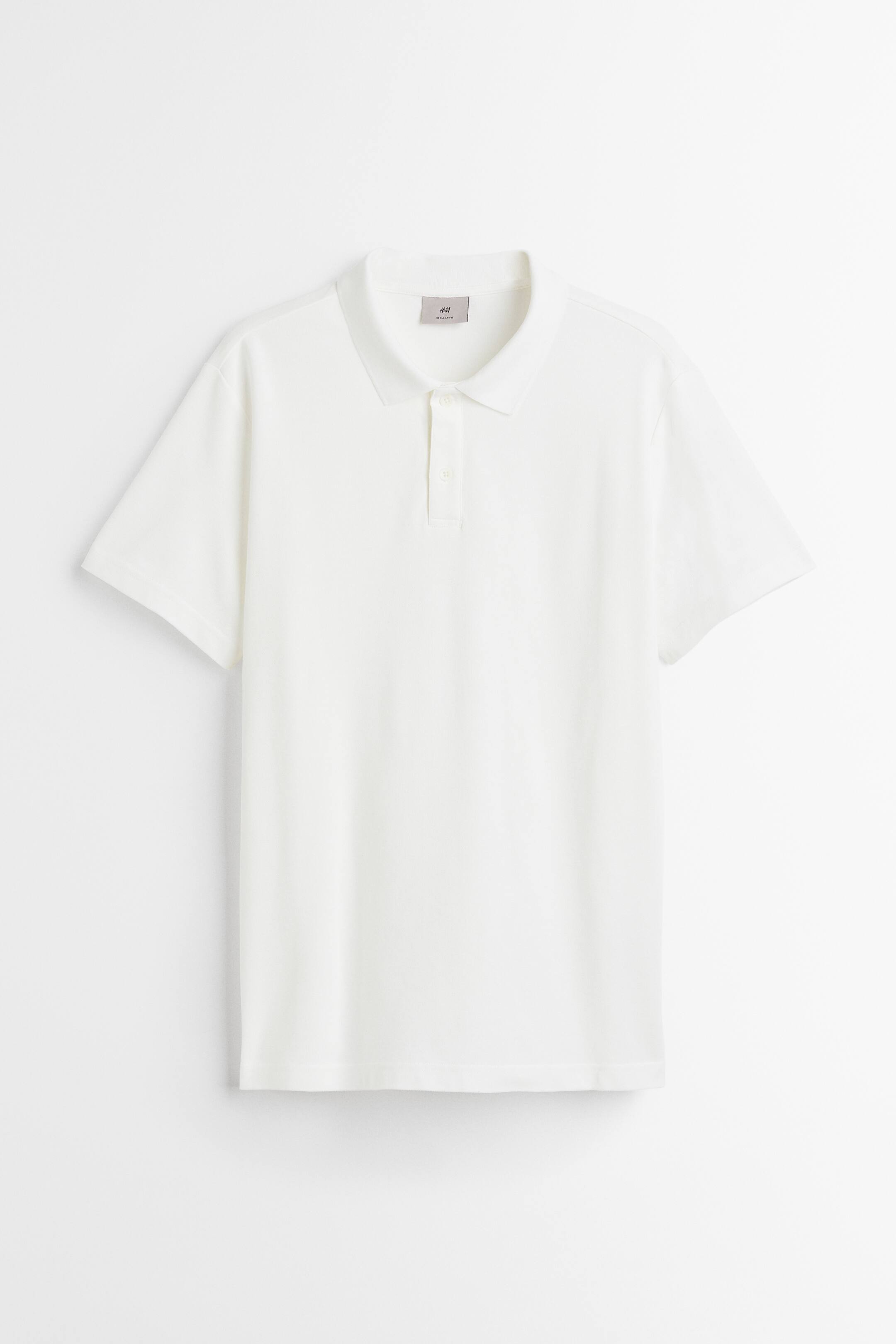 View larger image: Slim Fit Premium cotton polo shirt - White - Men | H&M 1