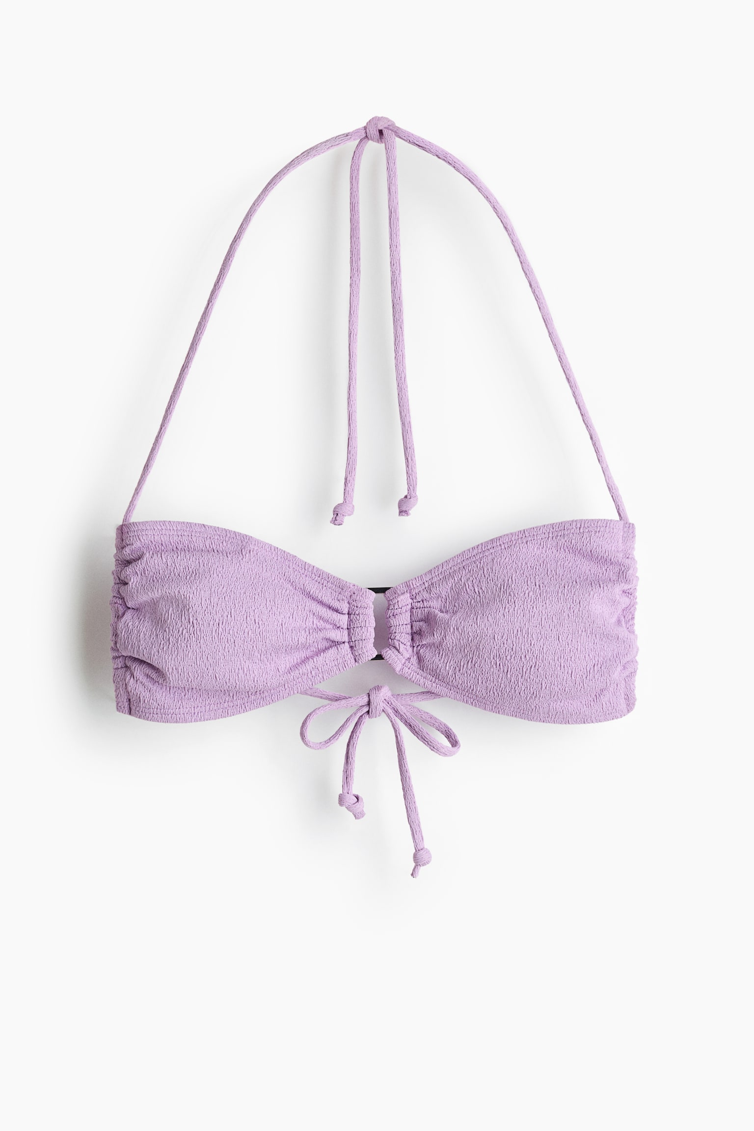 Wattiertes Bikinitop - Helllila/Dunkles Korallenrosa/Gestreift/Dunkelrot - 1