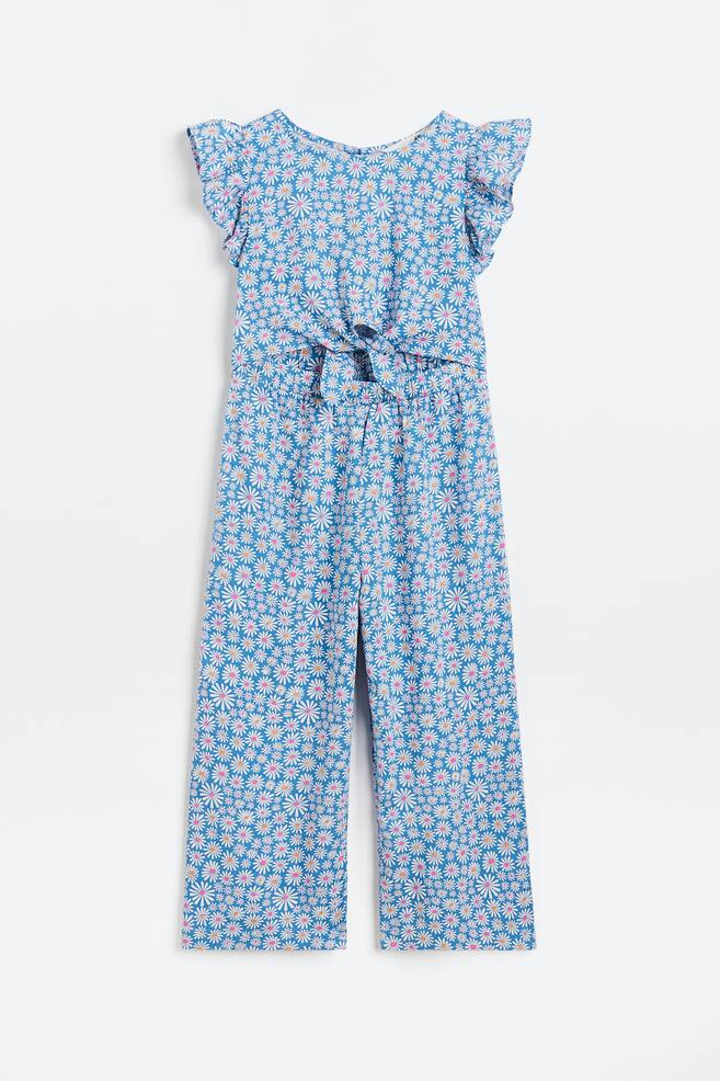 Tie-detail jumpsuit - Blue/Floral/Dark grey/Floral - 1