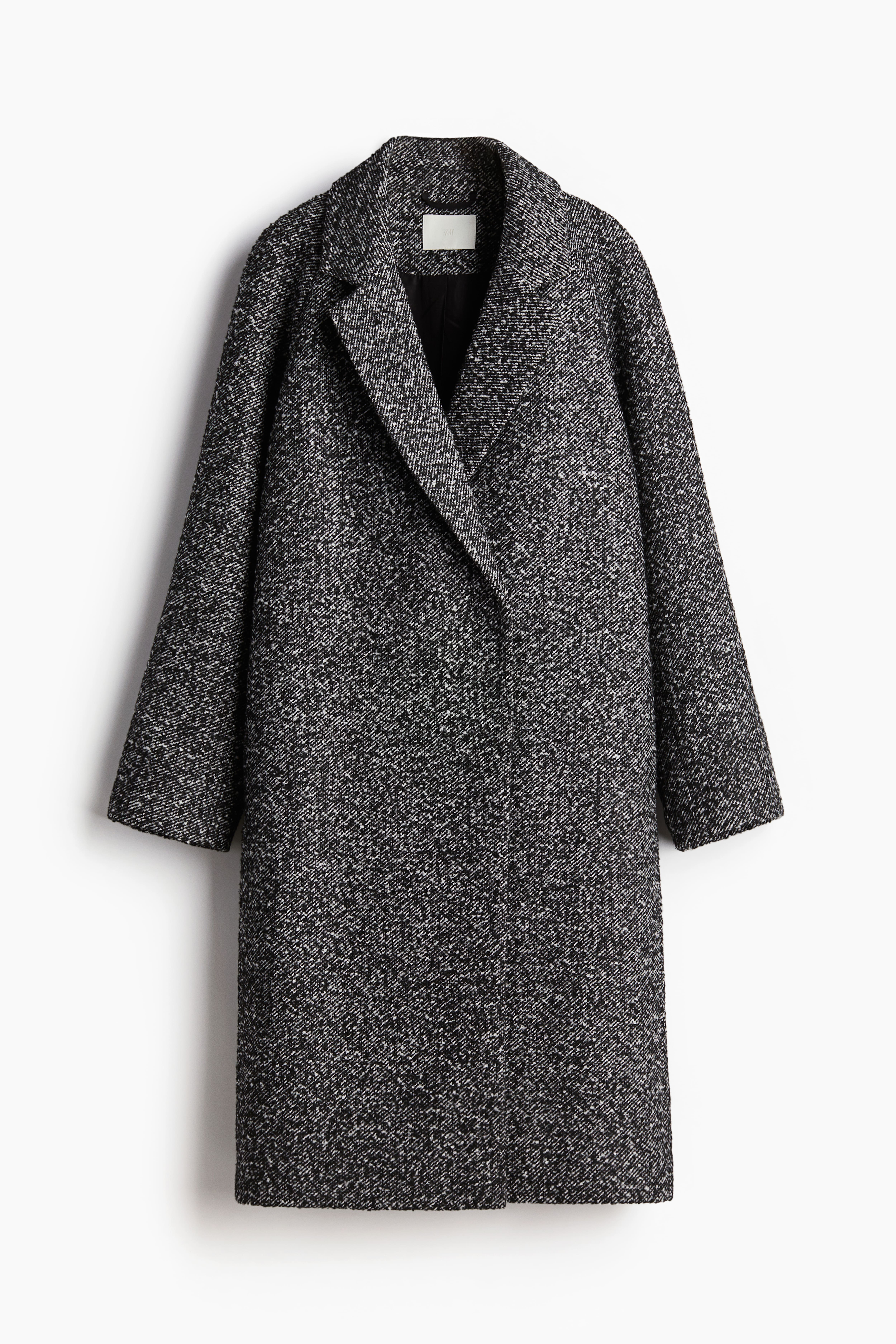 Black White H&M Oversized Boucle offers Coat