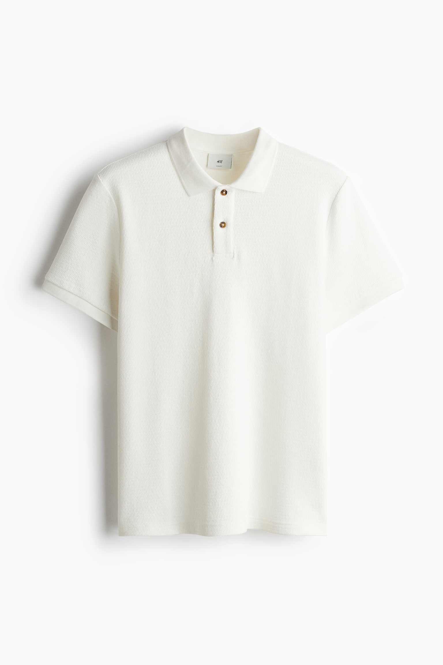 Slim Fit Polo shirt - White/Navy blue/Brown - 2