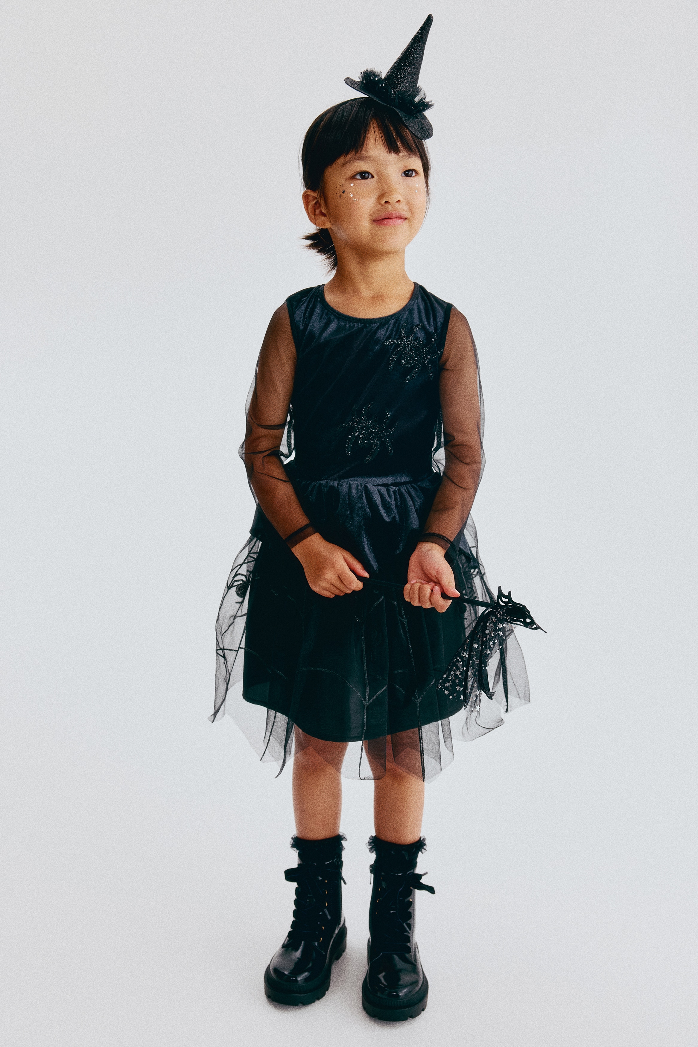 2-Piece Costume Set - Black/Spider web