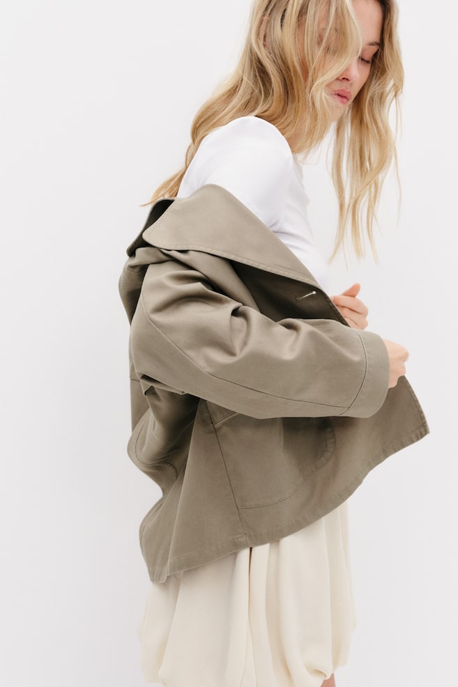 Veste en twill - Vert kaki clair/Gris charbon - 4