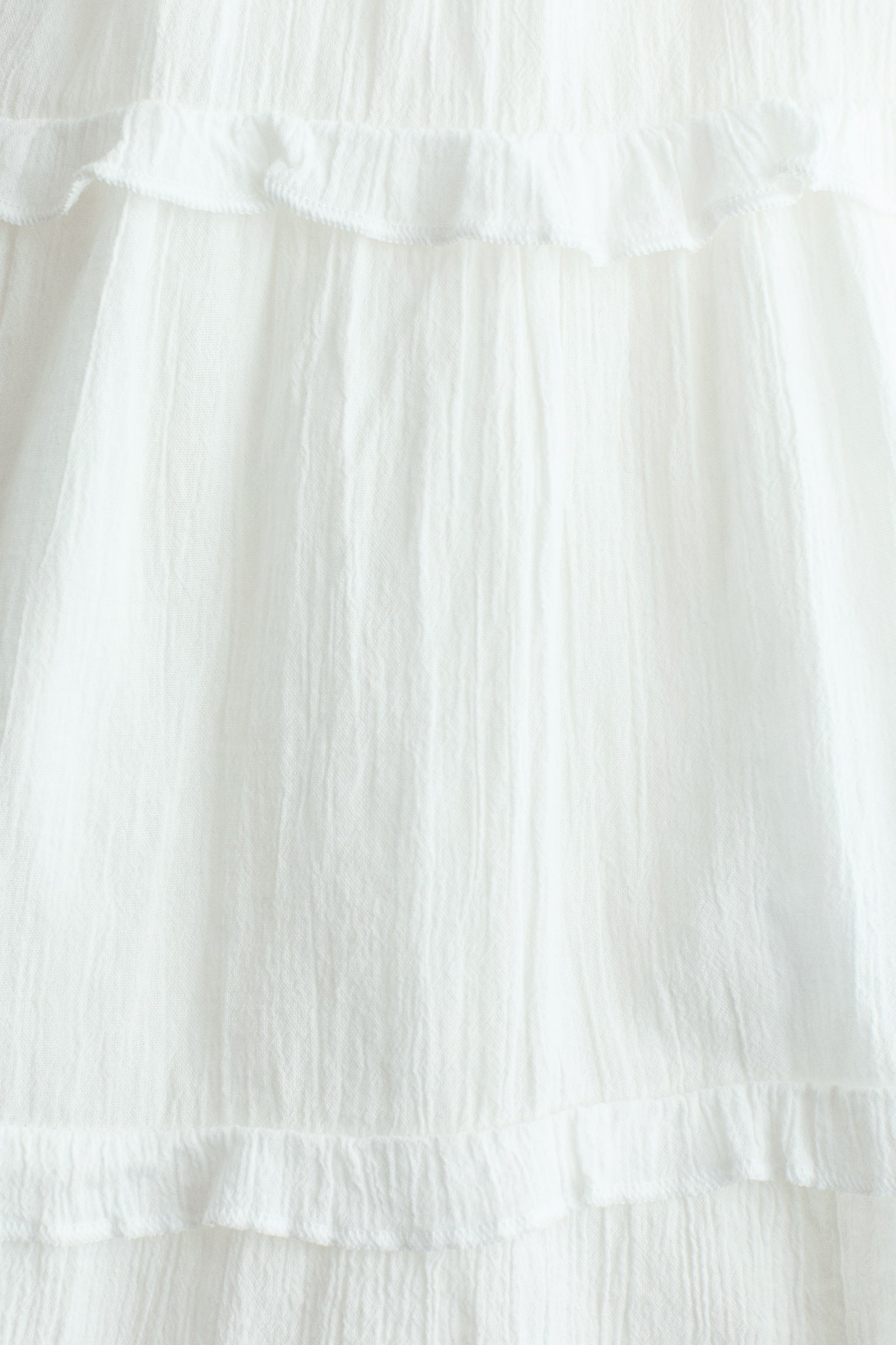 Tiered cotton dress - White/Light blue/Striped/White/Floral - 2