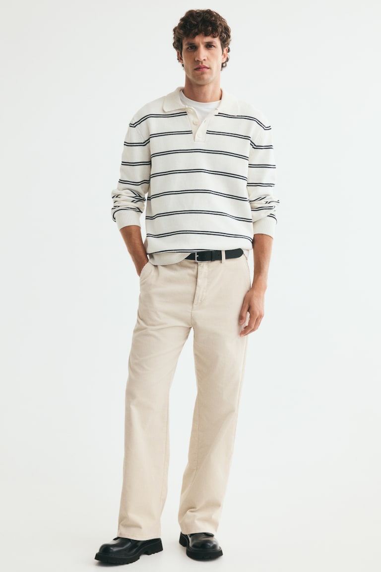 Pantalone od rebrastog somota Relaxed Fit