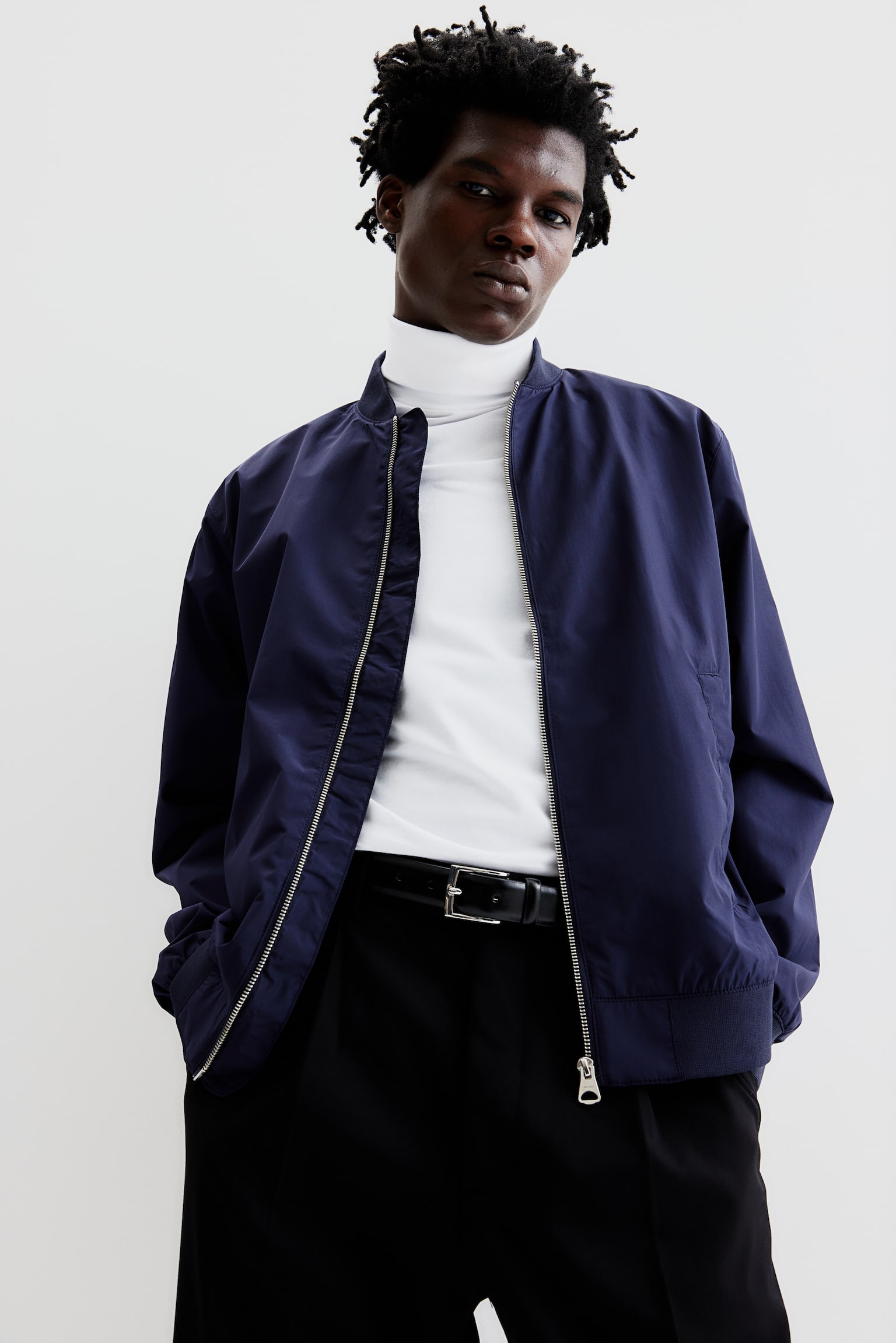 Bomber jacket - Dark blue/Black - 1