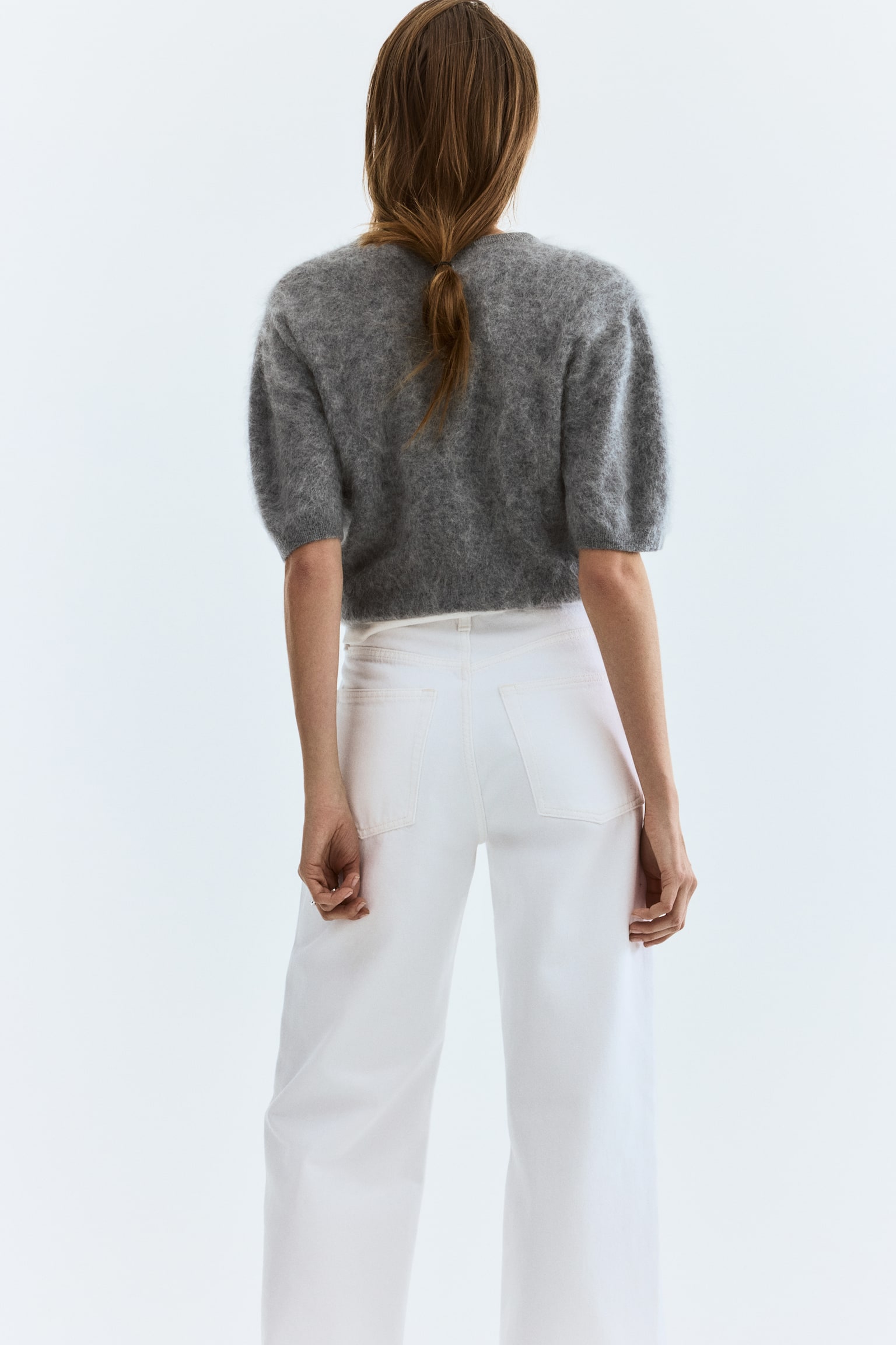 Wide High Waist Jeans - White/Dark denim blue/Navy denim blue/Black/Washed black/Dark denim blue/Denim blue/Light denim blue/Denim blue/Denim grey/Light denim blue/Dark denim blue/Denim blue/Denim blue/Dark grey/White/Light denim blue/Light denim blue/Grey - 5