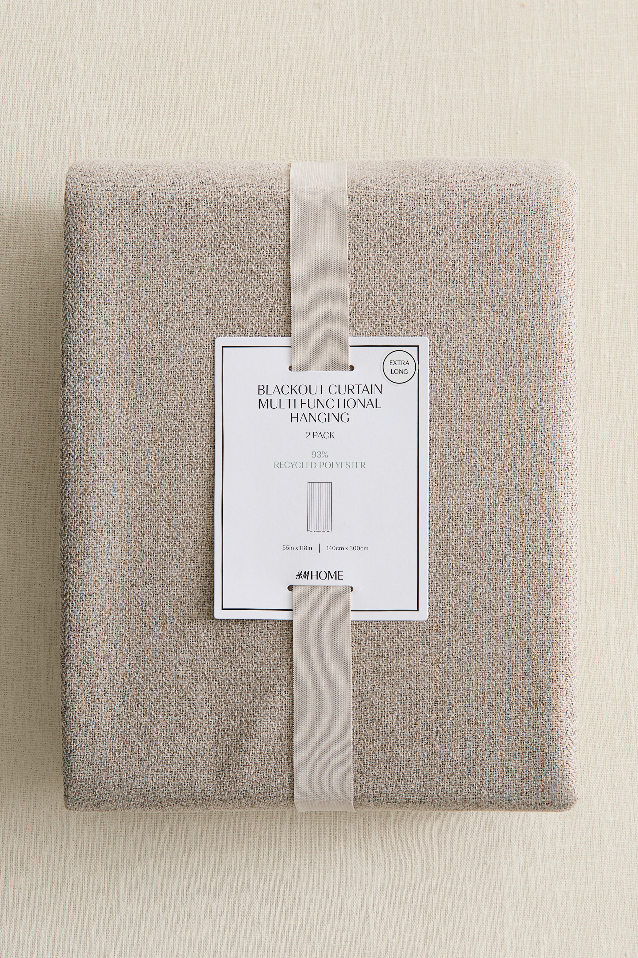 View larger image: 2-Pack Extra-Long Blackout Curtain Panels - Beige melange - Home All | H&M US 2