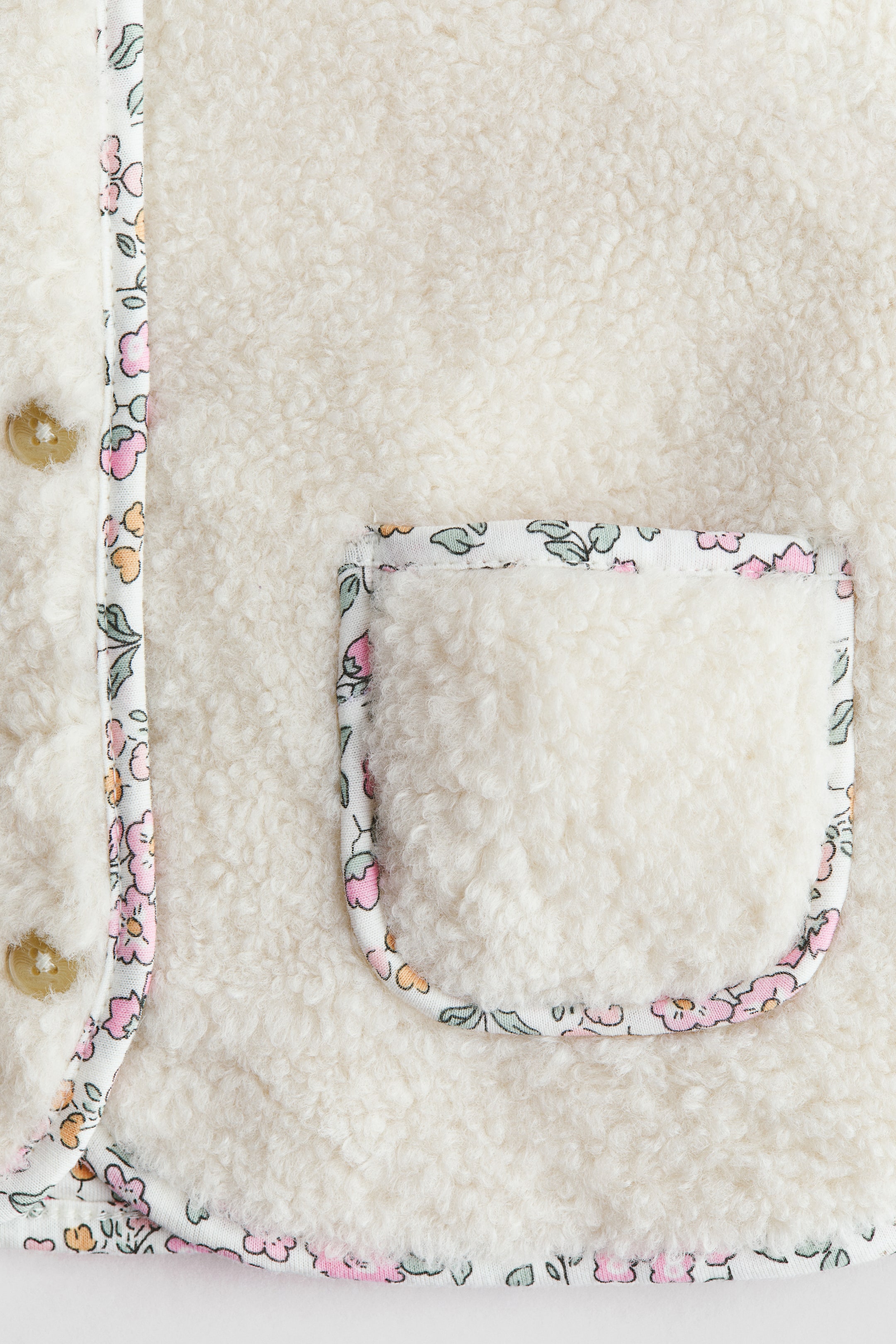 Ampliar la imagen: Saco en tejido peluche - Blanco/Floreado - Kids | H&M MX 5