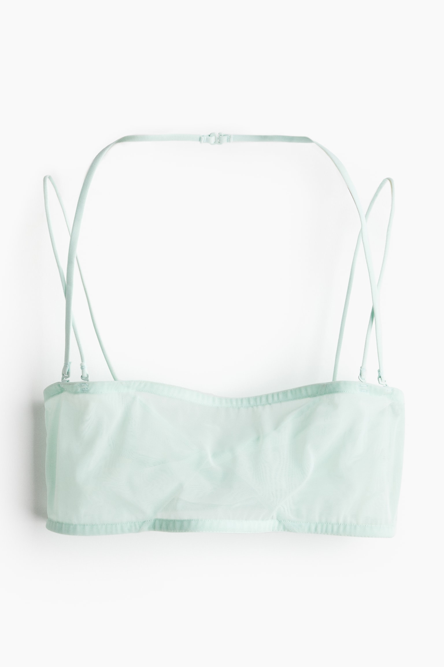 Sheer Twist Detail Bralette - Mint green - 1