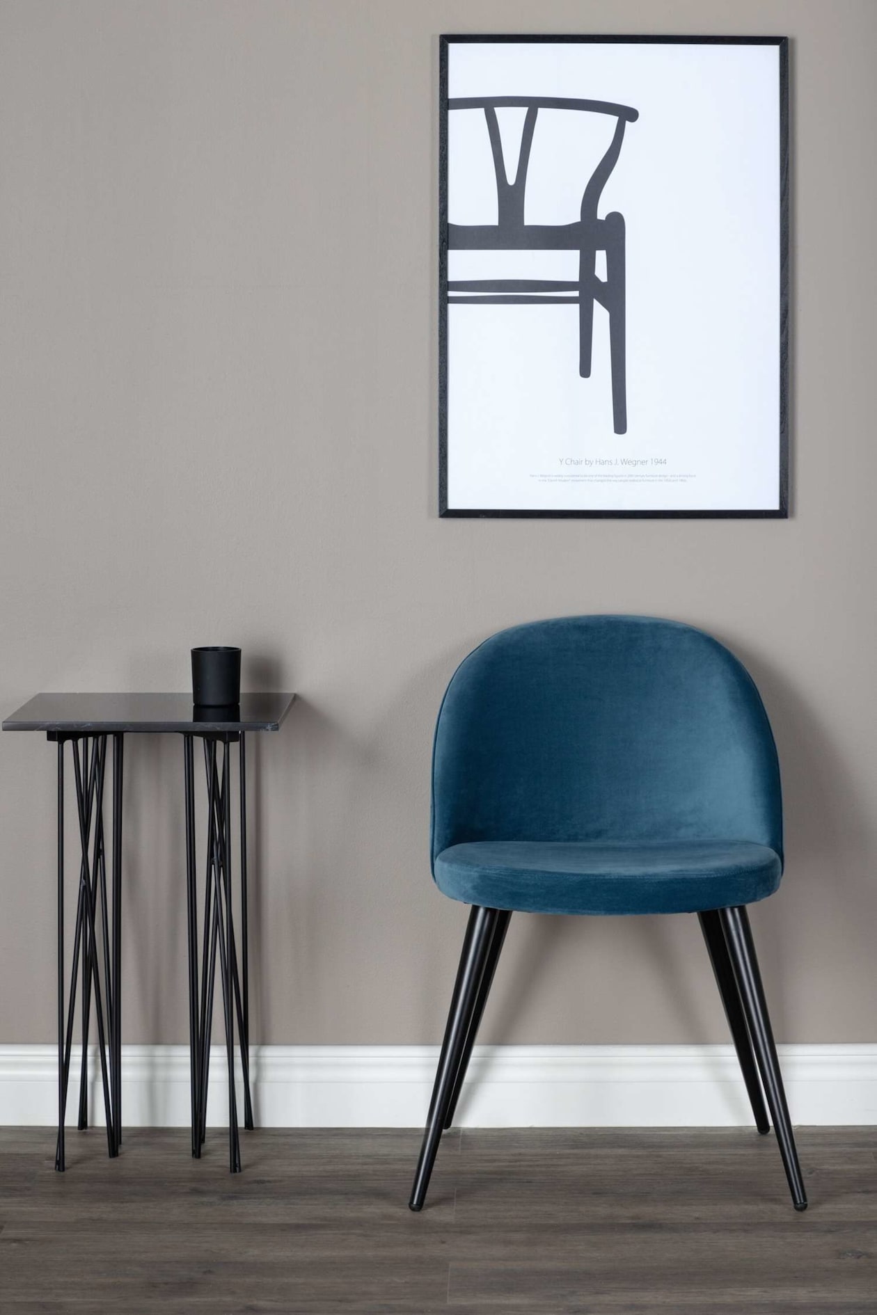 Velvet Chair 2-pack - Velvet, Blue - HOME | H&M BE