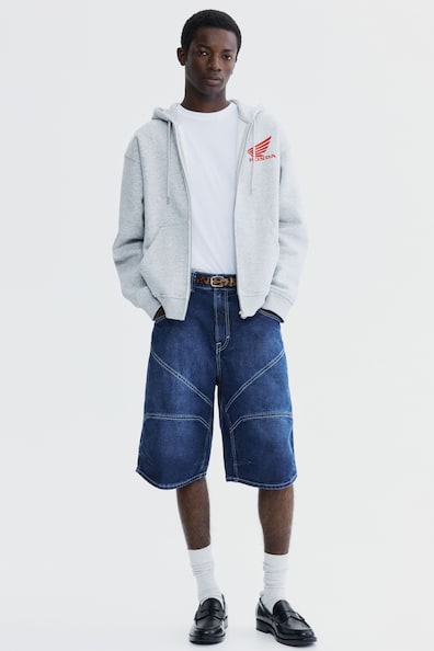スーパーバギーデニムショートパンツ