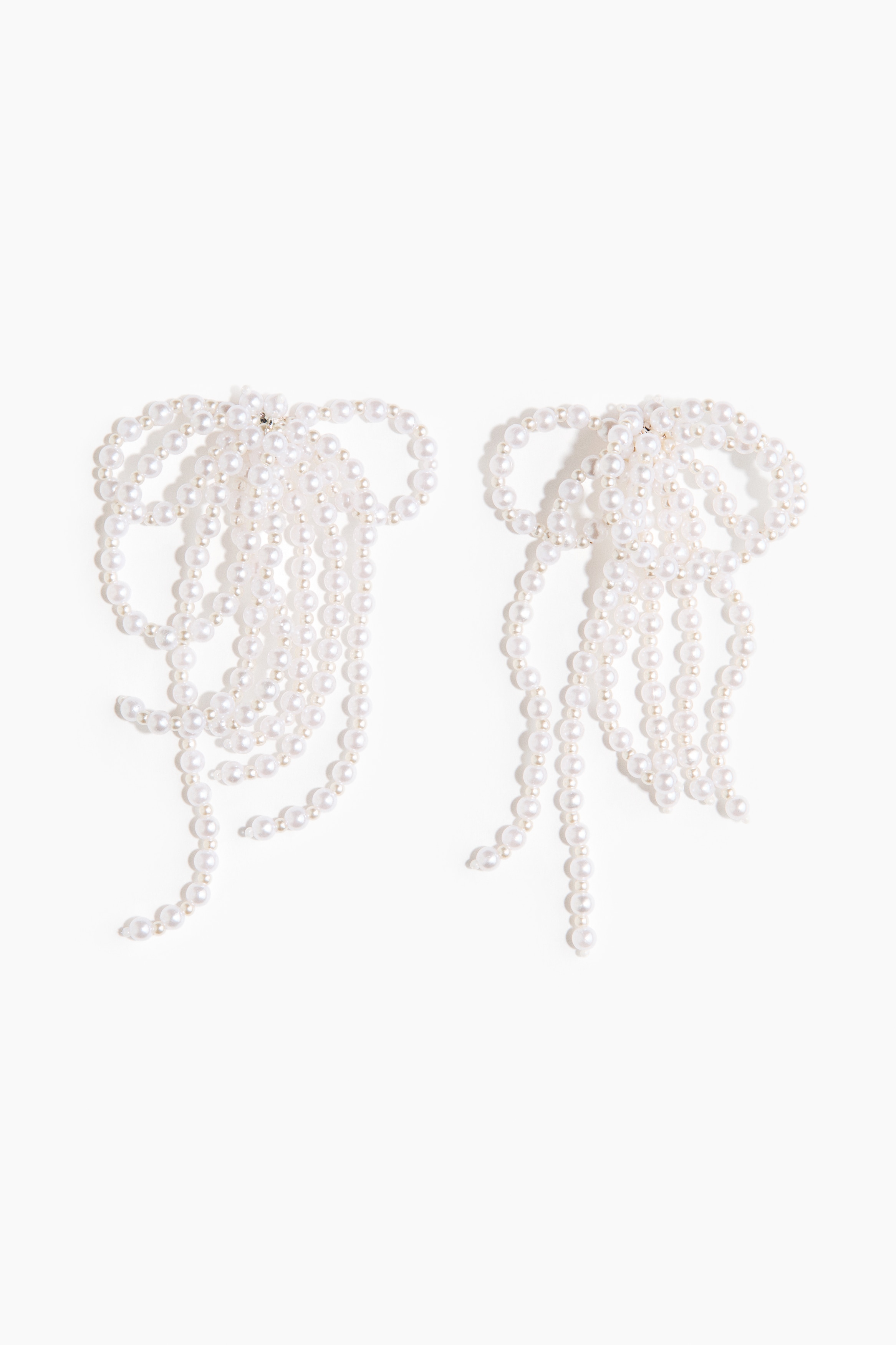 Beaded Bow-Shaped Earrings from H&M - $14.99