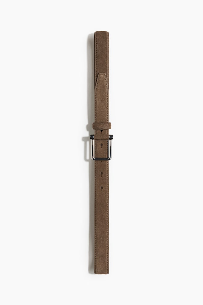 Leather belt - Dark khaki green/Brown/Beige - 1