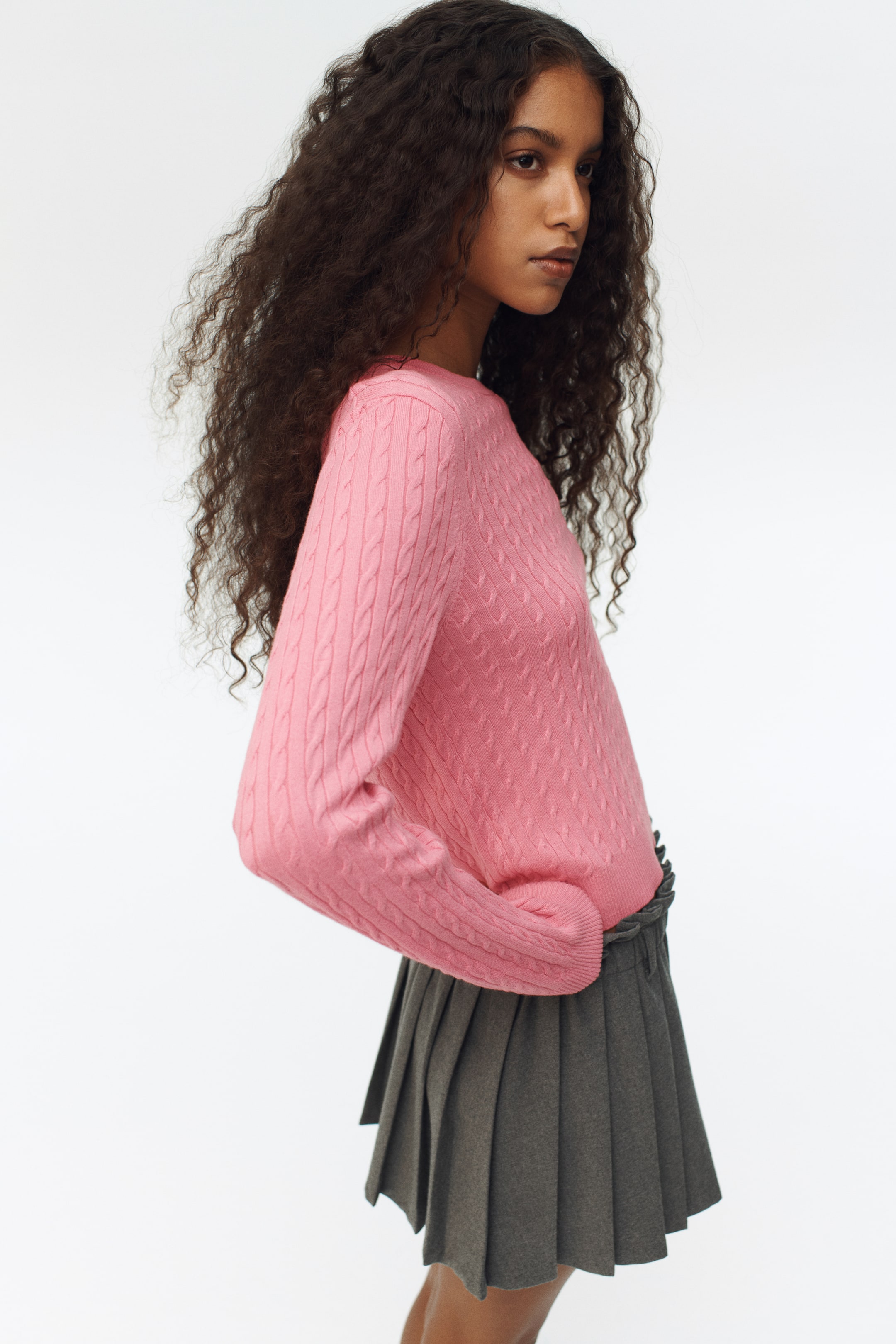 Chandail en tricot torsadé